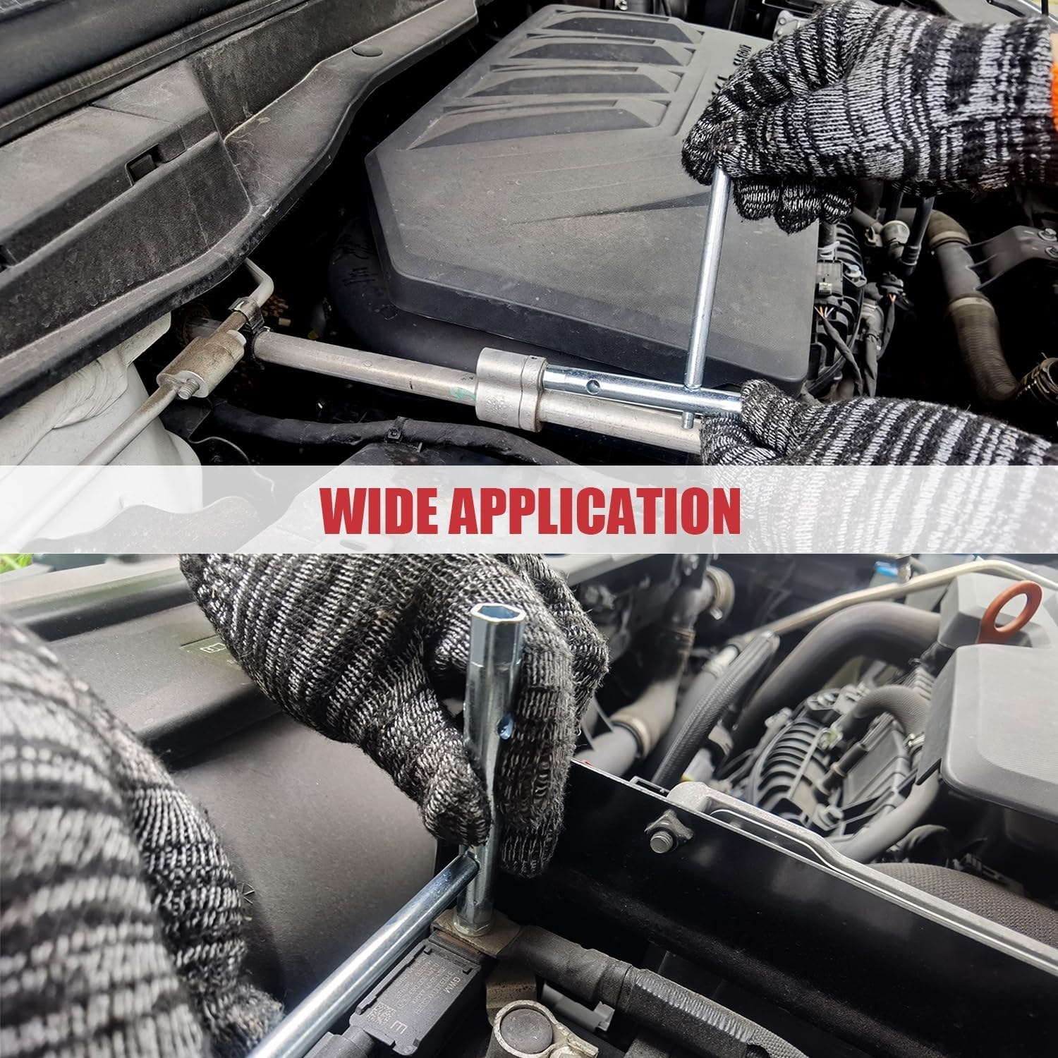 10Pcs Dual-Ended Shower Valve Socket Wrench Set Faucet Nut Removal Tool for Removing Tub & Shower Valve Plumbers Socket Set Compatible Extended Spark Plug Wrench 6-22Mm image number 5