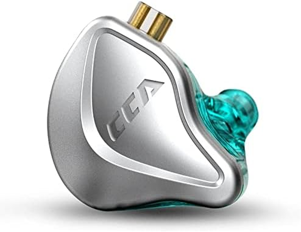 CCA NRA Electrostatic Drive In-Ear Earphone 1DD 1Estat Wired Earphone Hifi Sport Gaming Earbuds Headphones Compatibility for Phone Computer Tablet with Gift Set Cyan with Microphone image number 3