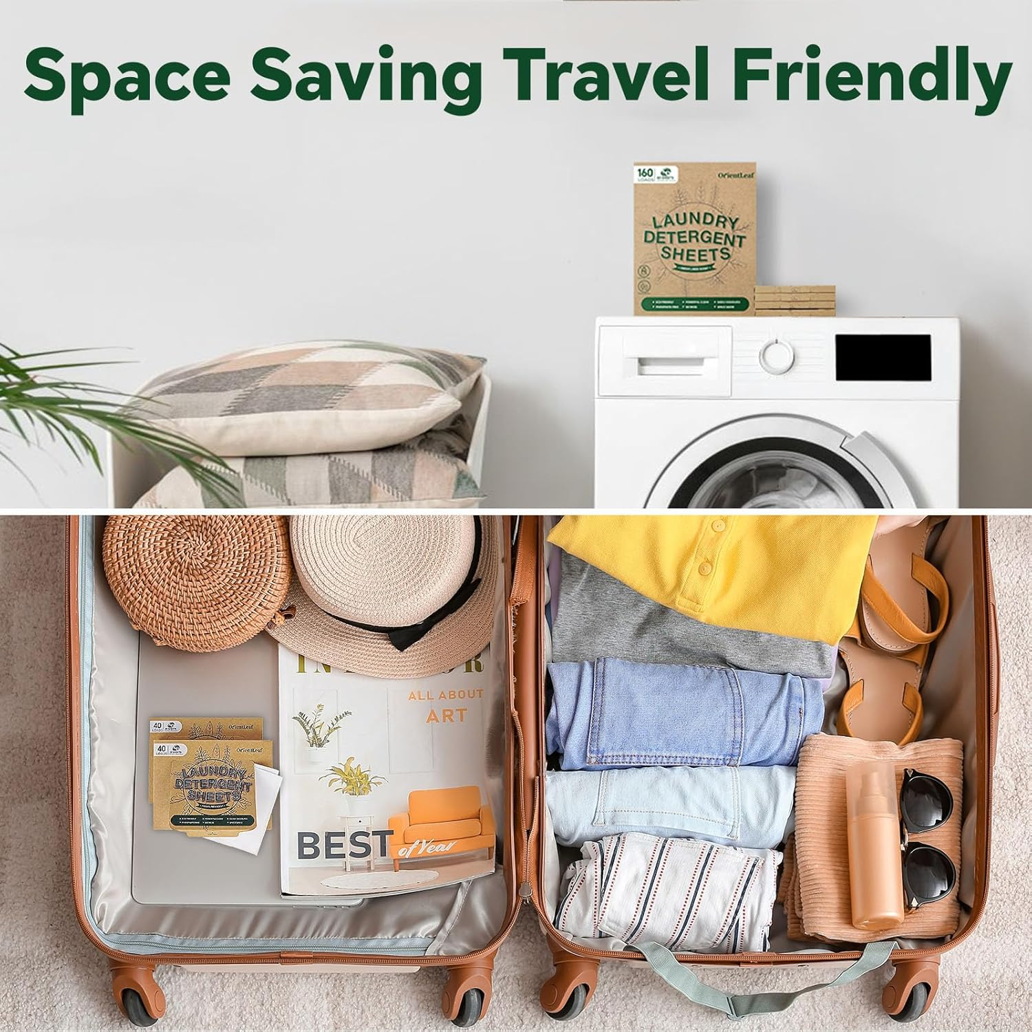 Laundry Detergent Sheets Fresh Scent, Eco-Friendly, Powerful Cleaning, up to 160 Loads (80 Sheets), Hypoallergenic Laundry Soap Sheets for Travel and Home Washing image number 5