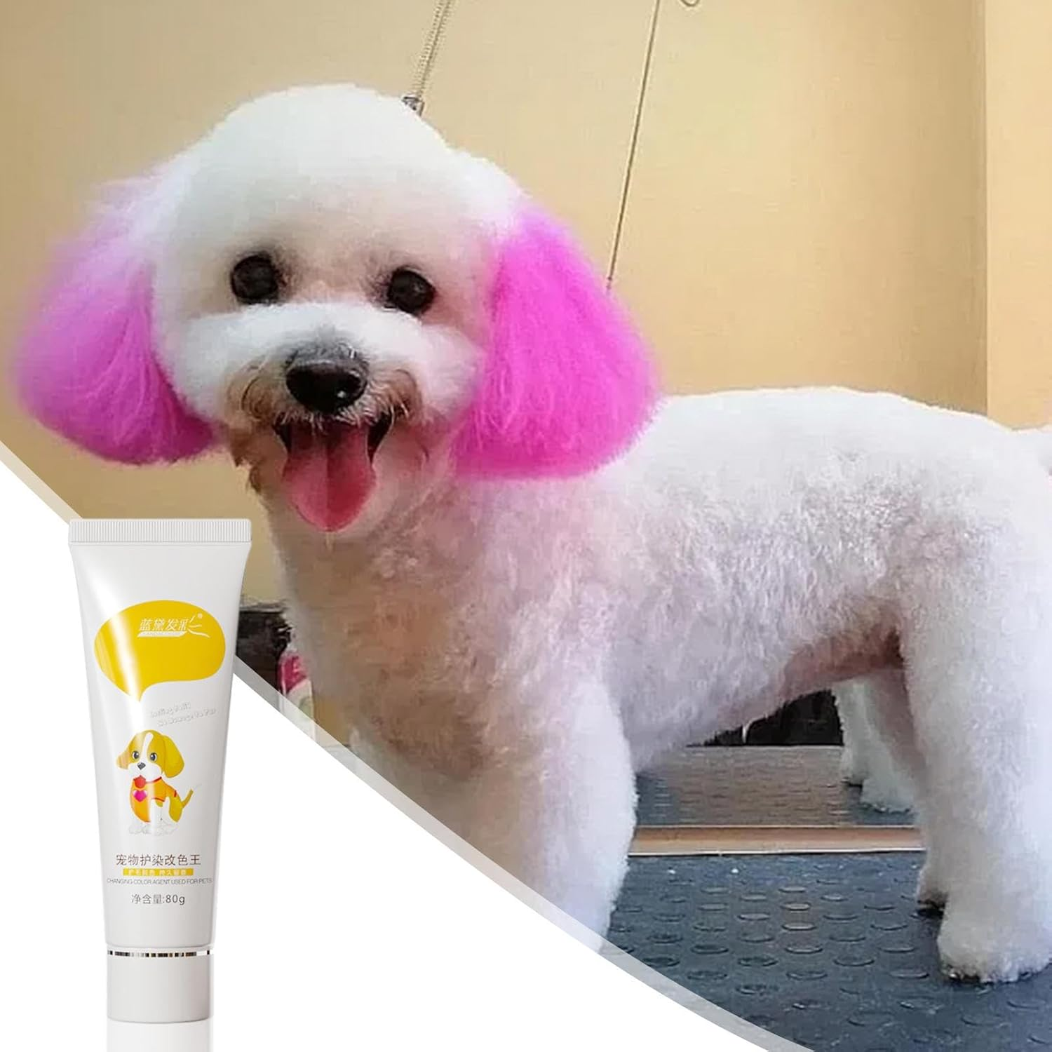 Puppy Hair Dye - Dog Dye Pet Paint Hair Coloring for Puppies 80G - Long Lasting Fruit Pet Hair Dye for Kitten and Pets Jmedic