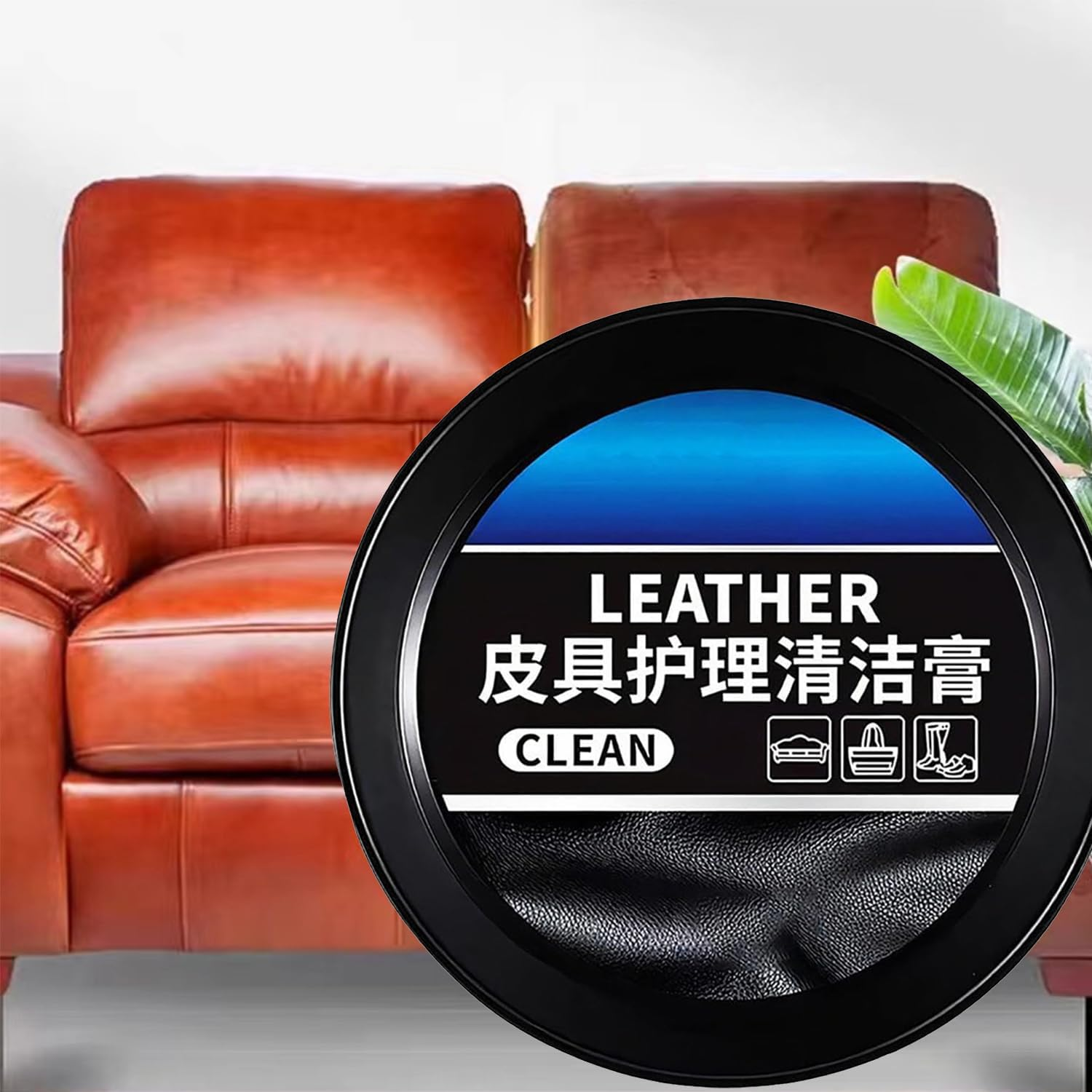 Cleaning and Care Cream & Cleaning Paste for Leather Care,Multifunctional Cleaning and Care Balm,Automotive Interior Leather Cleaning Cream 160G. (1PCS) image number 3