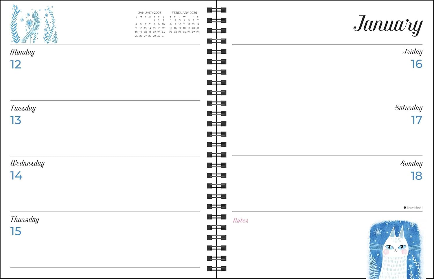 Feline 12-Month 2026 Monthly/Weekly Planner Calendar: Terry Runyan'S Cats image number 1