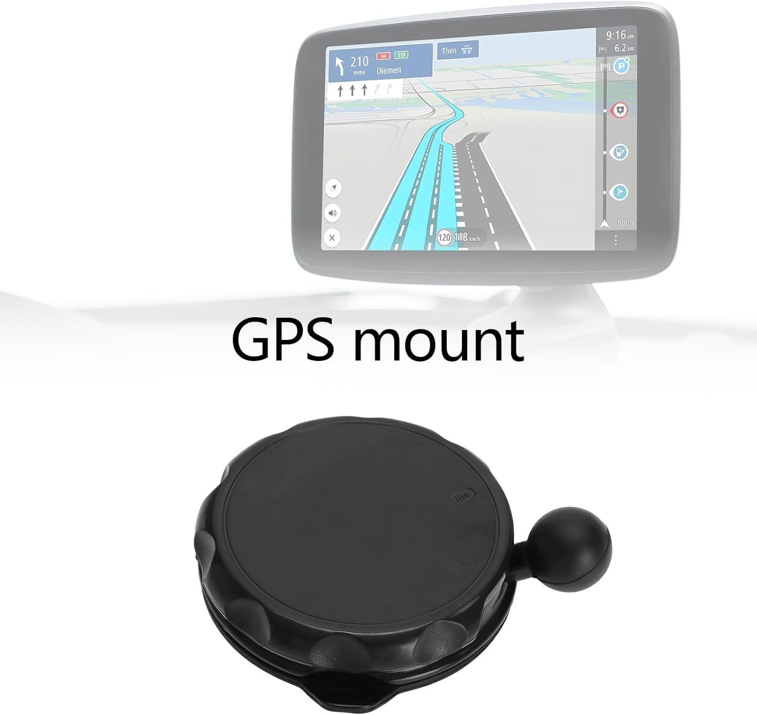 Car Suction Cup Mount Compatible with Tomtom Start 20 25 60 GO Live 800 825 via GPS Accessories Car Cradles image number 2