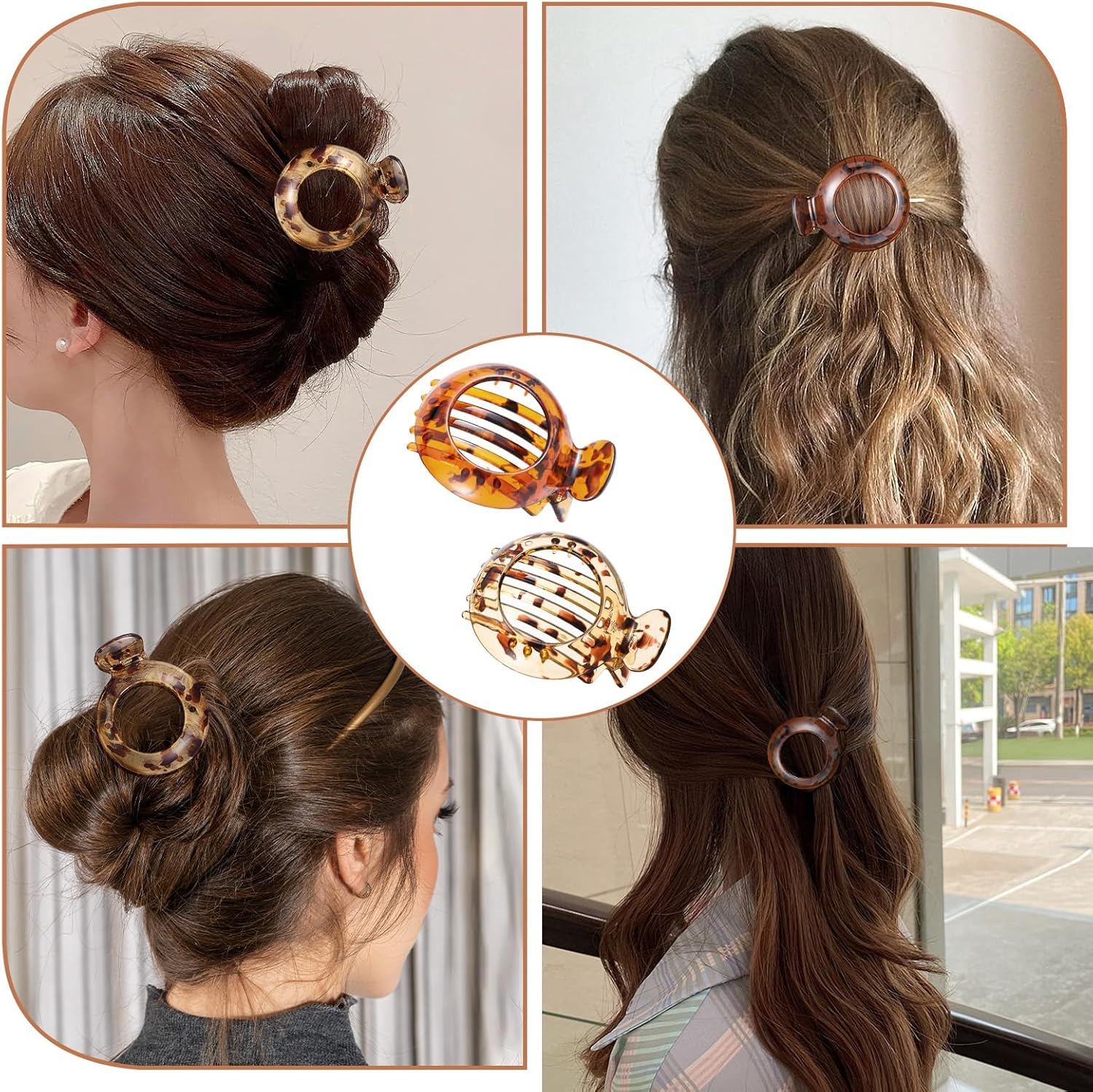 KFHENSOMR 2Pcs Small Hair Clip for Thin Hair Non-Slip Flat Hairs Claw Catch Jaw Clamp Resilient Spring Action Ideal for Everyday Accessory Clamps Hairs Accessories for Women image number 4