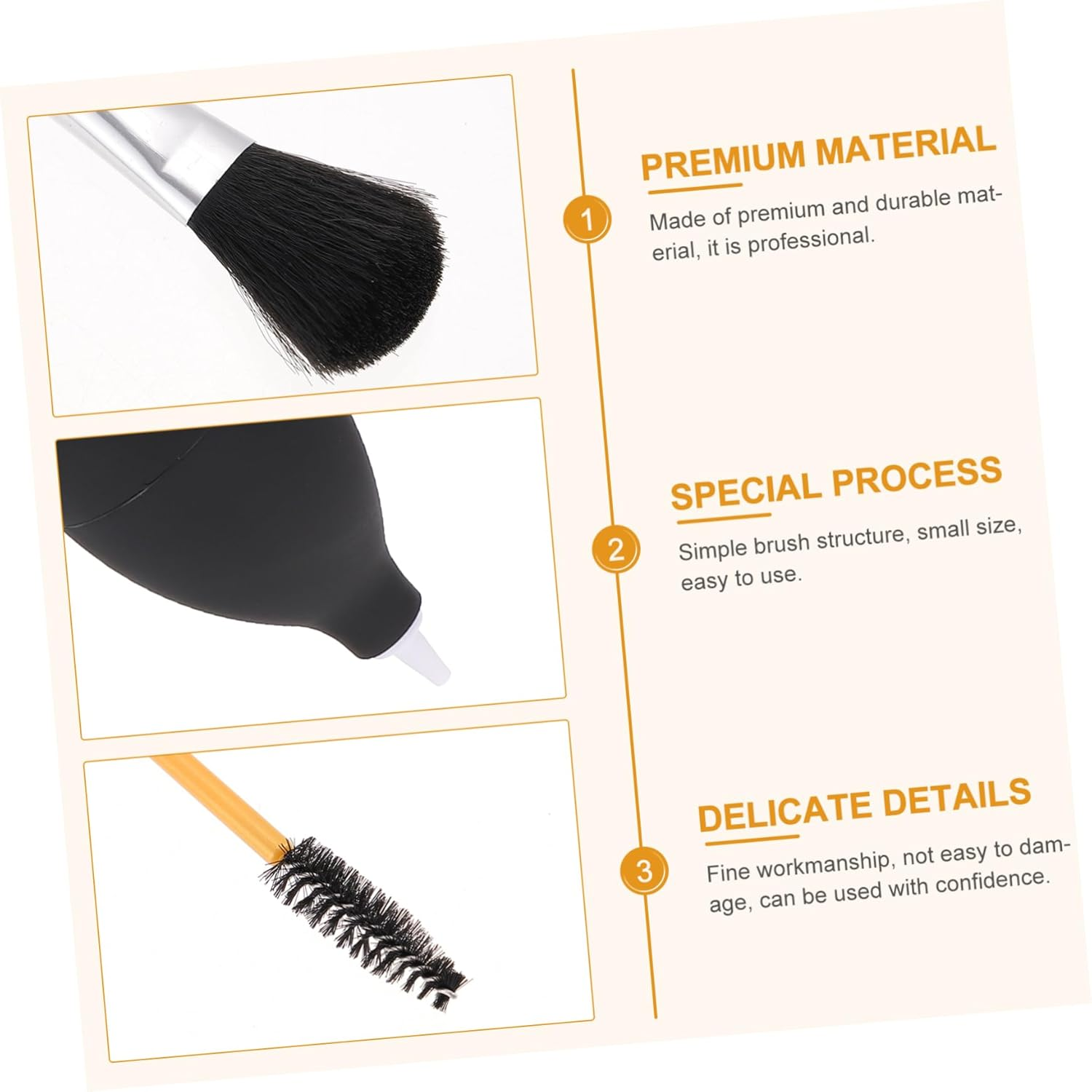 OKUMEYR Earphone Cleaning Brush Set for Headphones Kit with Soft Brush Cotton Swabs Air Blower and Wiping Cloth Compact Lightweight Design for Dust and Debris Removal Earbuds And