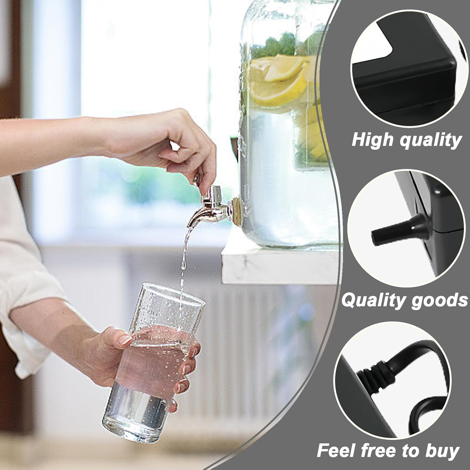 Sporgo Ozone Generator 1000Mg: EU Plug Ozonator Water Purifier Purifier Plant Treatment Aquarium Ozone Generator to Eliminate Water and Air Odor image number 5