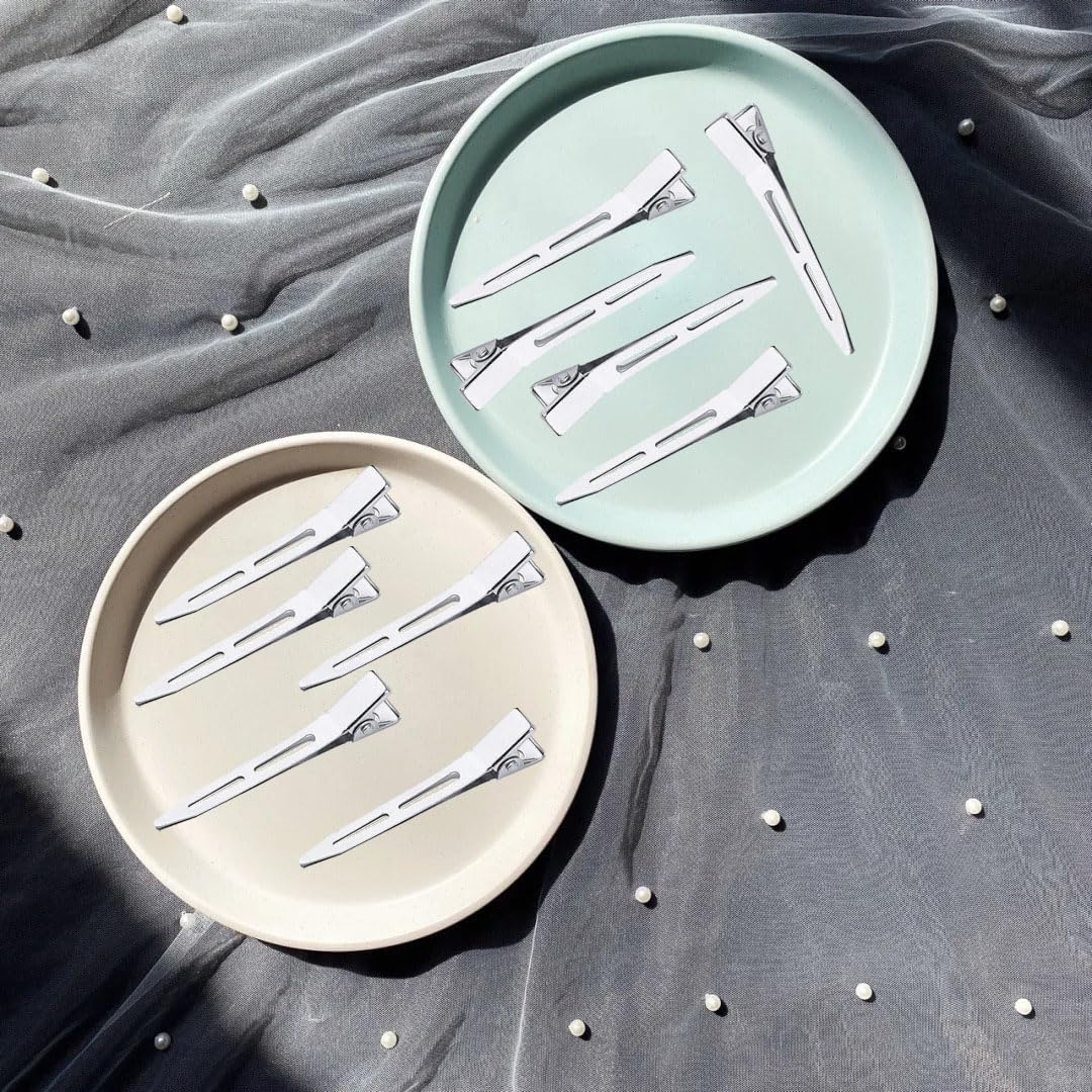 Pack of 20 Entebill Hair Clips Silver Hair Clips 5.5 Cm Hair Clips Hairdressing Alligator Clips Metal Hair Clips for Hair Clips Women'S Clips Hairdressing Salon Girls Hair Styling DIY image number 4