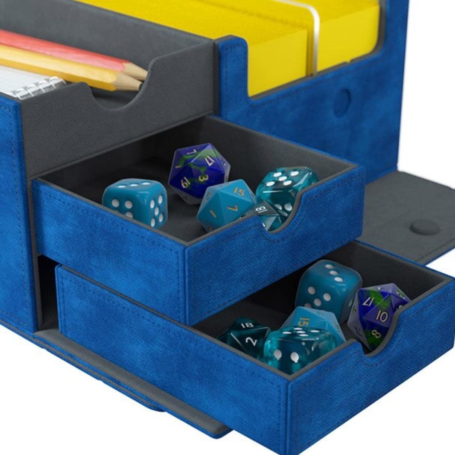 Gamegenic Game'S Lair 600+ Convertible Deck Box | Double-Sleeved Card Storage | Premium Card Game Protector | Nexofyber Surface | Holds up to 600 Cards | Blue Color | Made By,Various,Ggs20087Ml image number 3