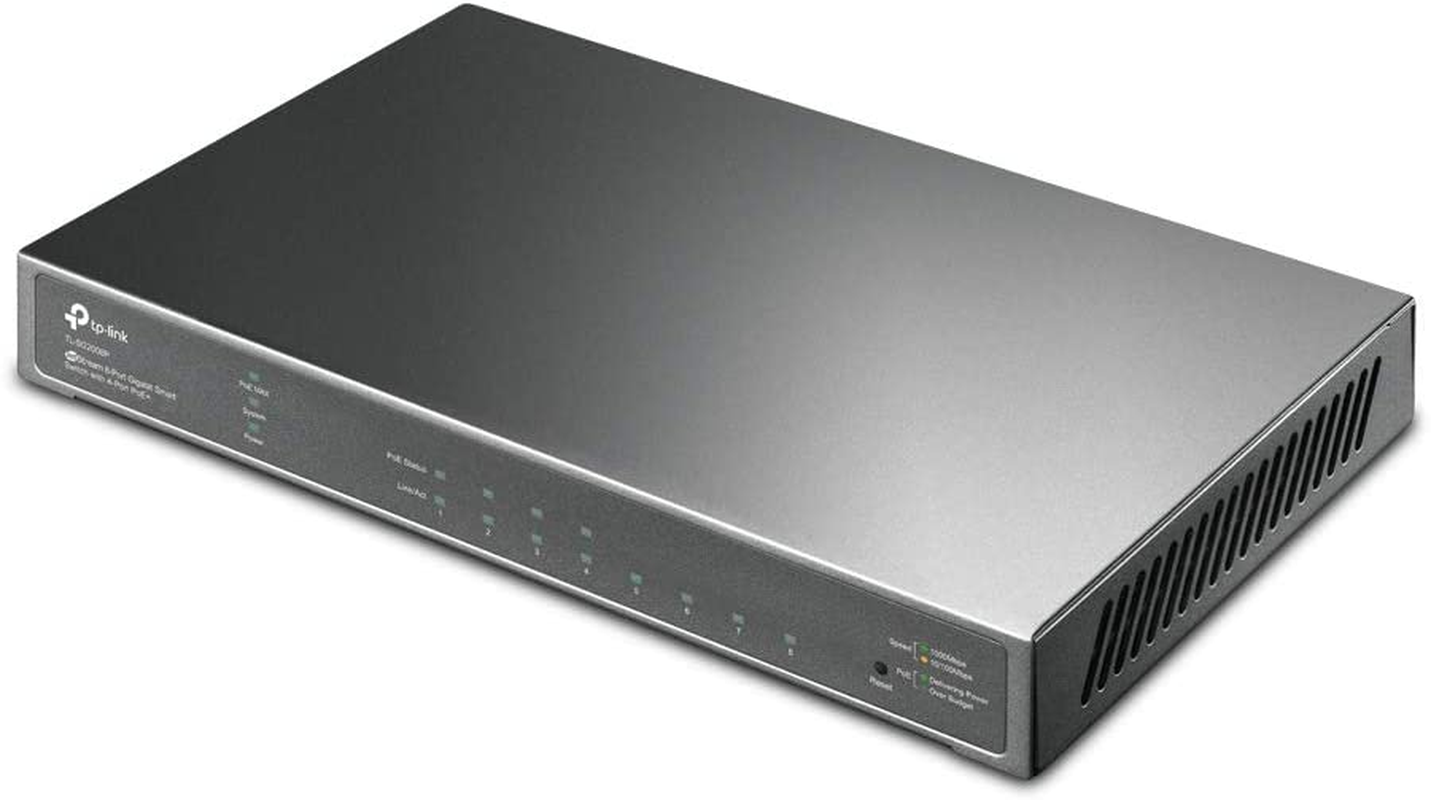 Tp-Link Jetstream&trade; 8-Port Gigabit Smart Network Switch, Networking Device with 4-Port Poe+, 5-Year WTY -(TL-SG2008P)