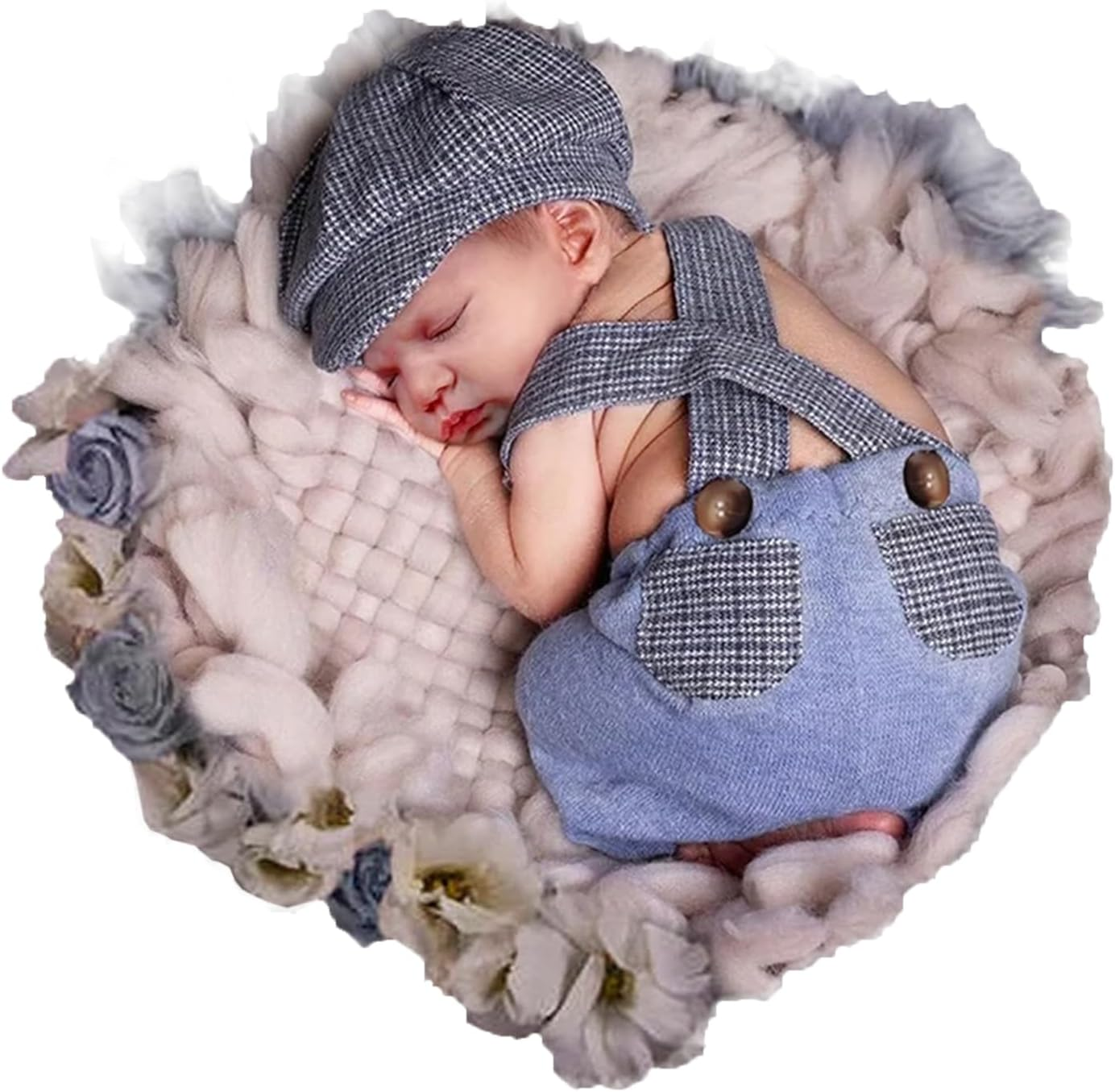 Holibeat Baby Boy Girl Photography Props Newborn Baby Photo Shoot Outfits (Red)