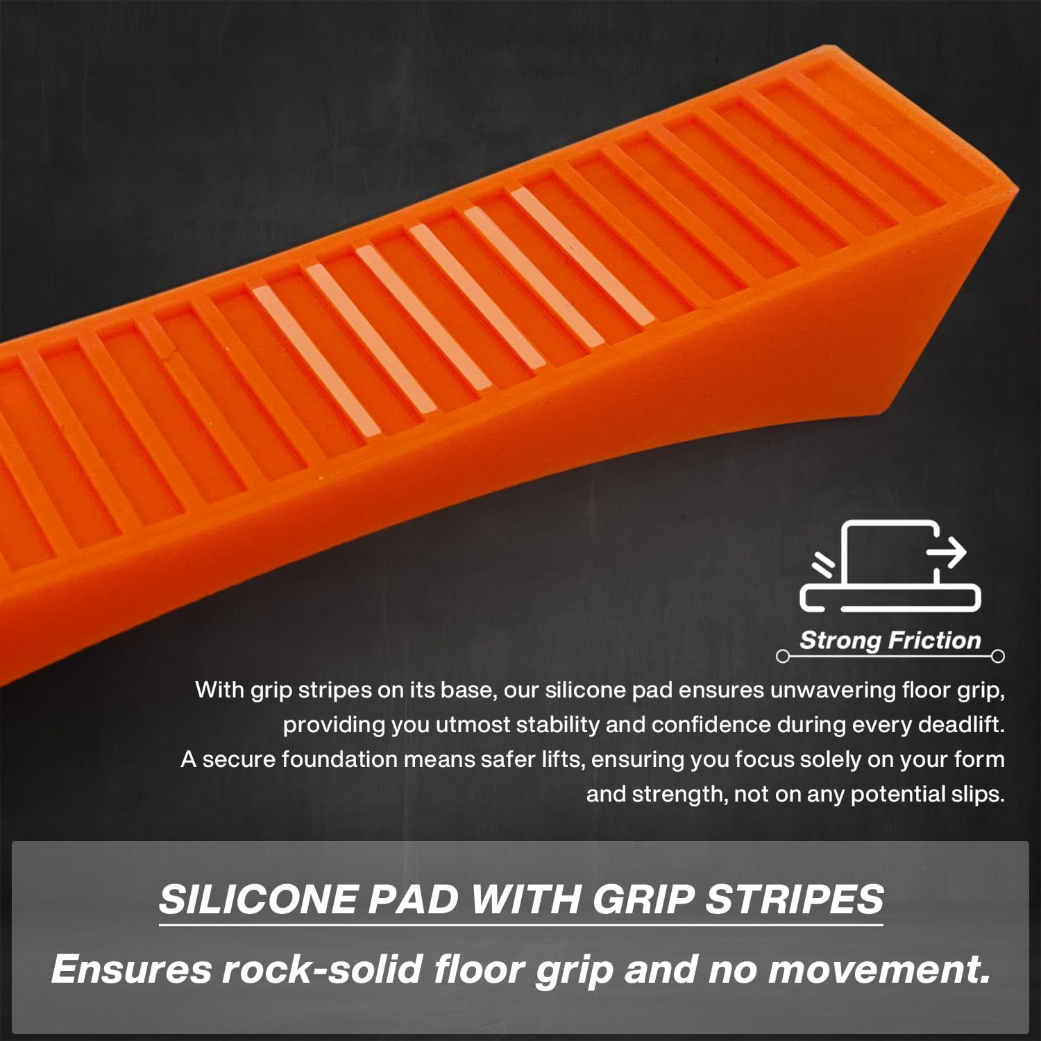 Meteor Deadlift Silicone Wedge (1 Pair) - Non-Slip Deadlift Pad, Barbell Pad, a Barbell Jack Alternative for Safe Loading/Unloading - Essential for Weightlifting, Crossfit & Home Gym image number 1