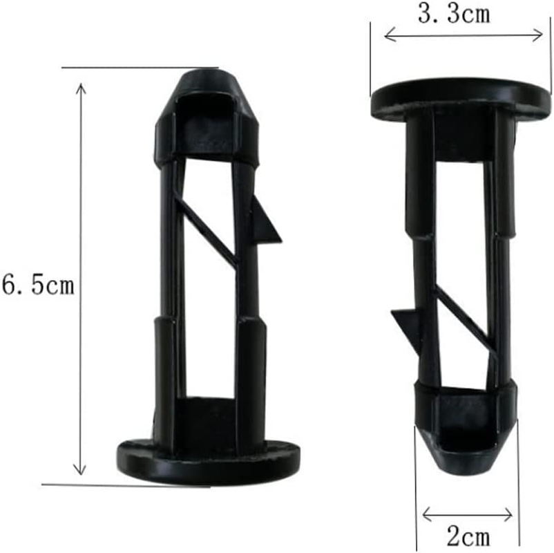 6 PCS Wheelie Bin Lid Hinge Pins 65X18Mm Black Plastic Fit for 240 Liters Outdoor Household and Commercial Wheelie Trash Bins image number 2