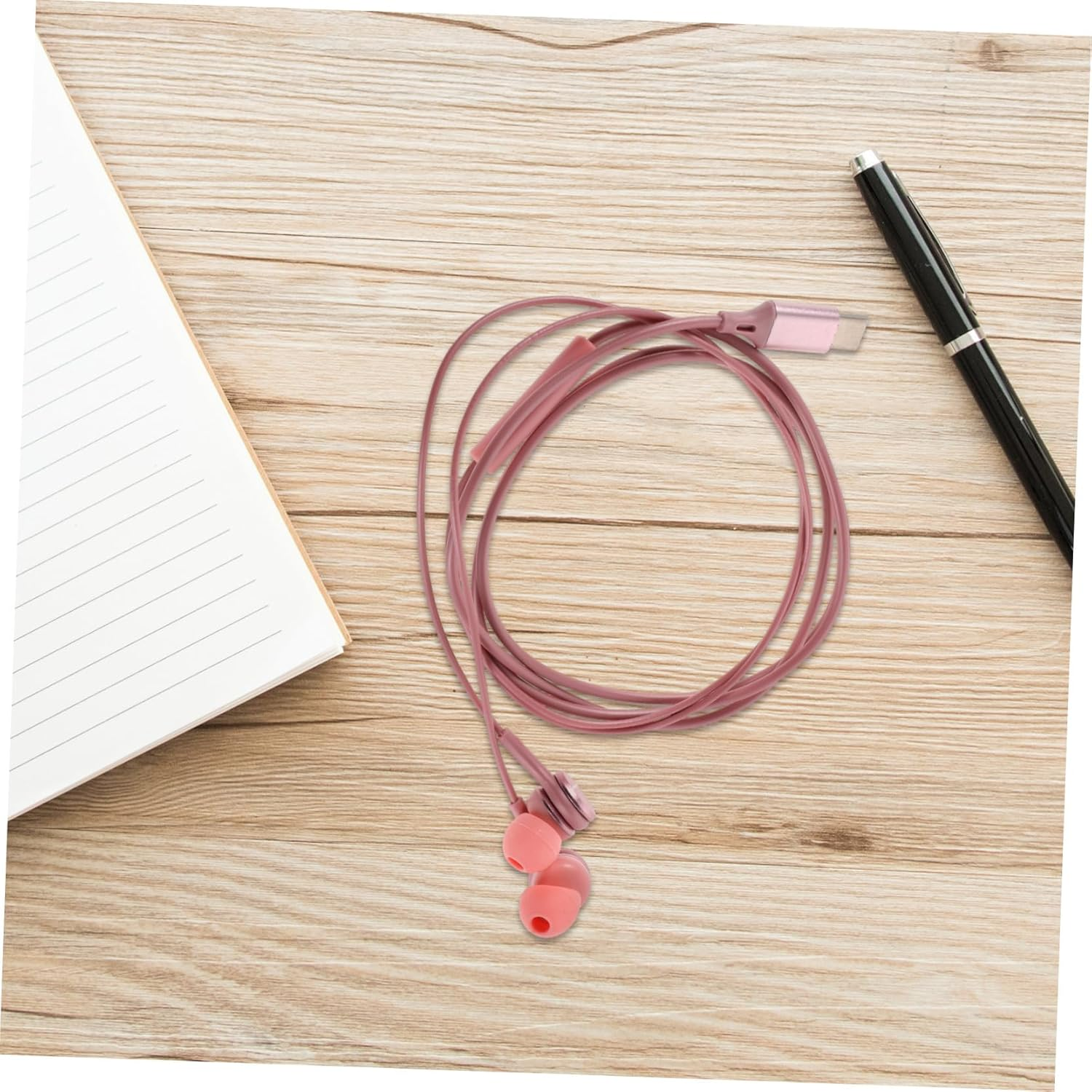 COHEALI Noise Cancelling Music Headphones Type C Interface Wire Earphones for Travel Sound Cancelling Microphone