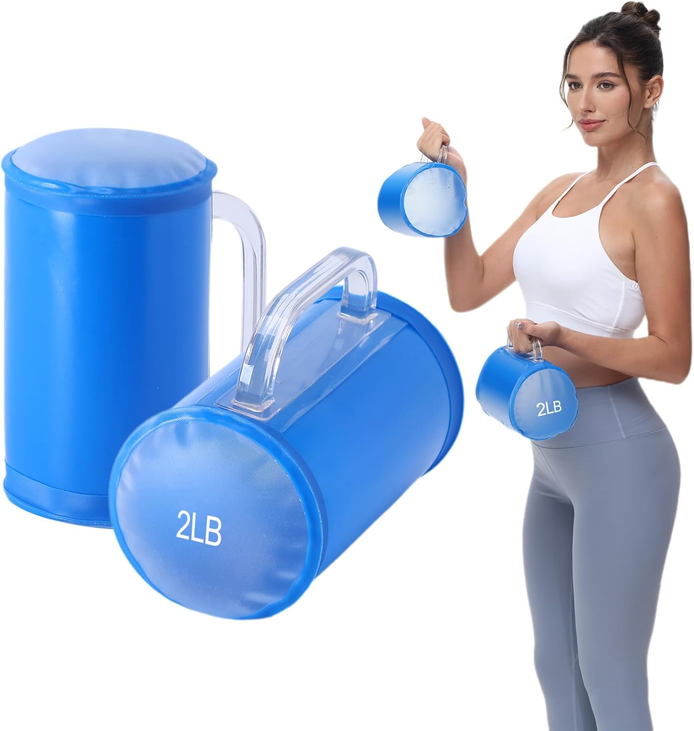 DEIRIS Water Dumbbells, Water Filled Training Dumbbells, Travel Weights Set, Adjustable Weights to 4-30 Lbs/Pair, Portable Gym for Strength Training, Fitness and Shaping