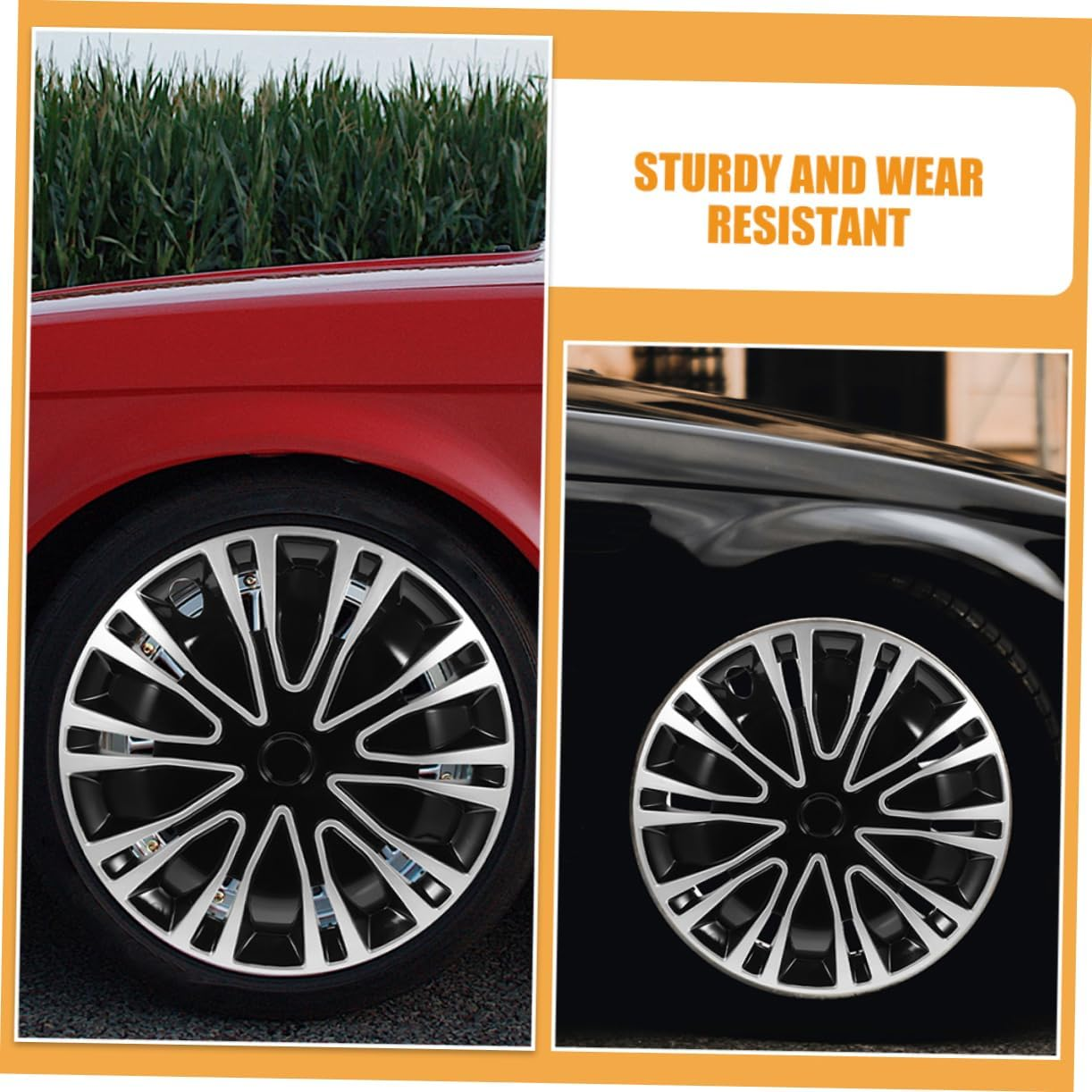 Zerodeko 2Pcs Car Wheel Covers Wheel Rim Covers for Automotive Accessories Decorative Hubcaps Fit Cars Trucks image number 3