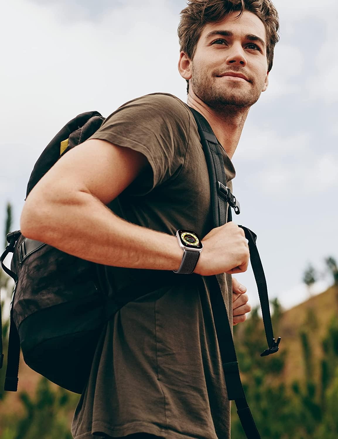 Trail Loop Band Compatible for Apple Watch Ultra 49Mm 46Mm 45Mm 44Mm 42Mm(Series 3/2/1), Sport Braided Replacement Strap Compatible with Iwatch Ultra 3/2/1 Series 11/10/9/8/7/6/5/4/3/2/1/SE image number 1