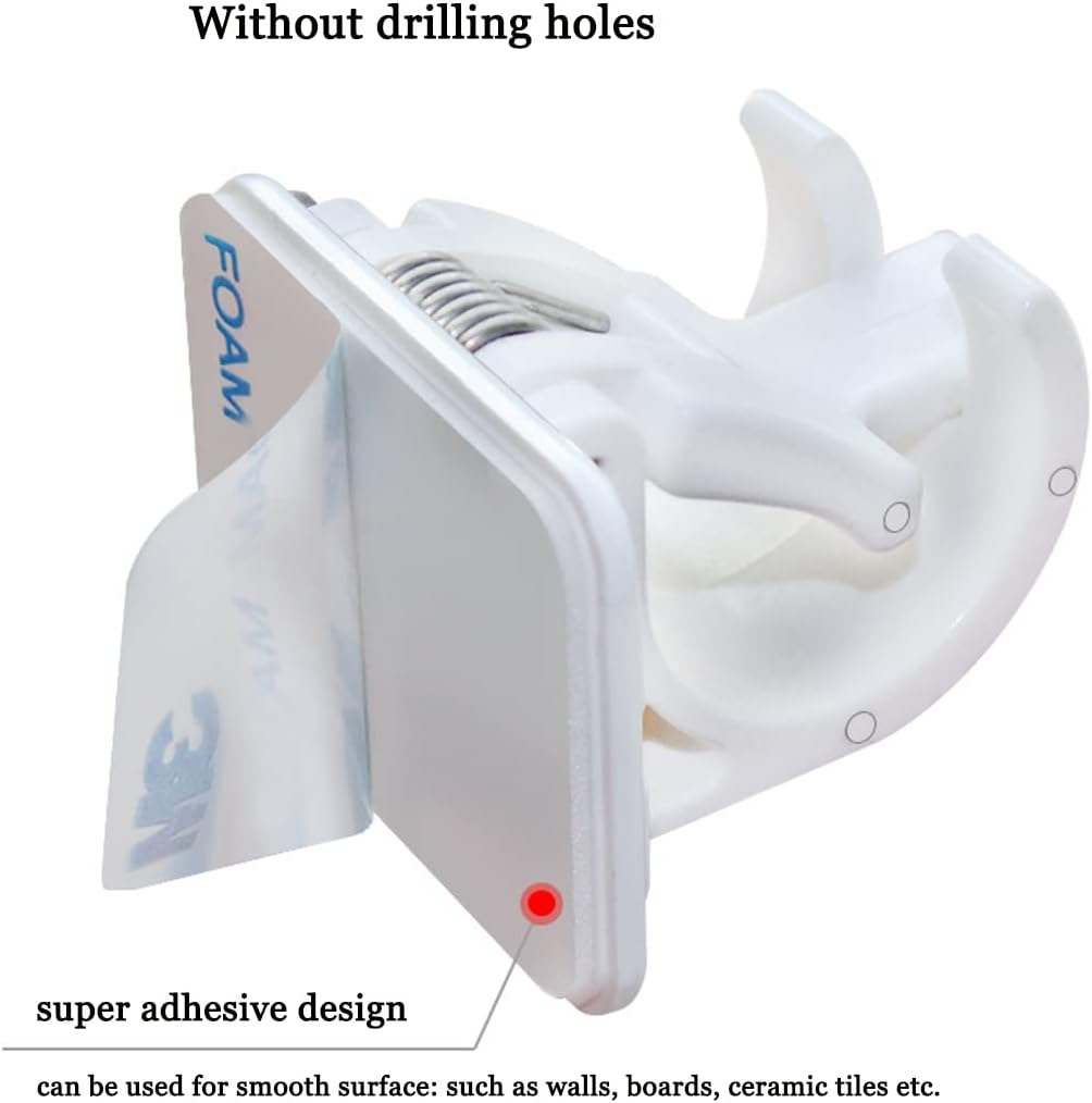 Fishing Rod Clips with Screws - Wall Mounted Holder for Poles, Cues, Curtain Rods - 10Pcs Storage Rack Organizer Brackets image number 4