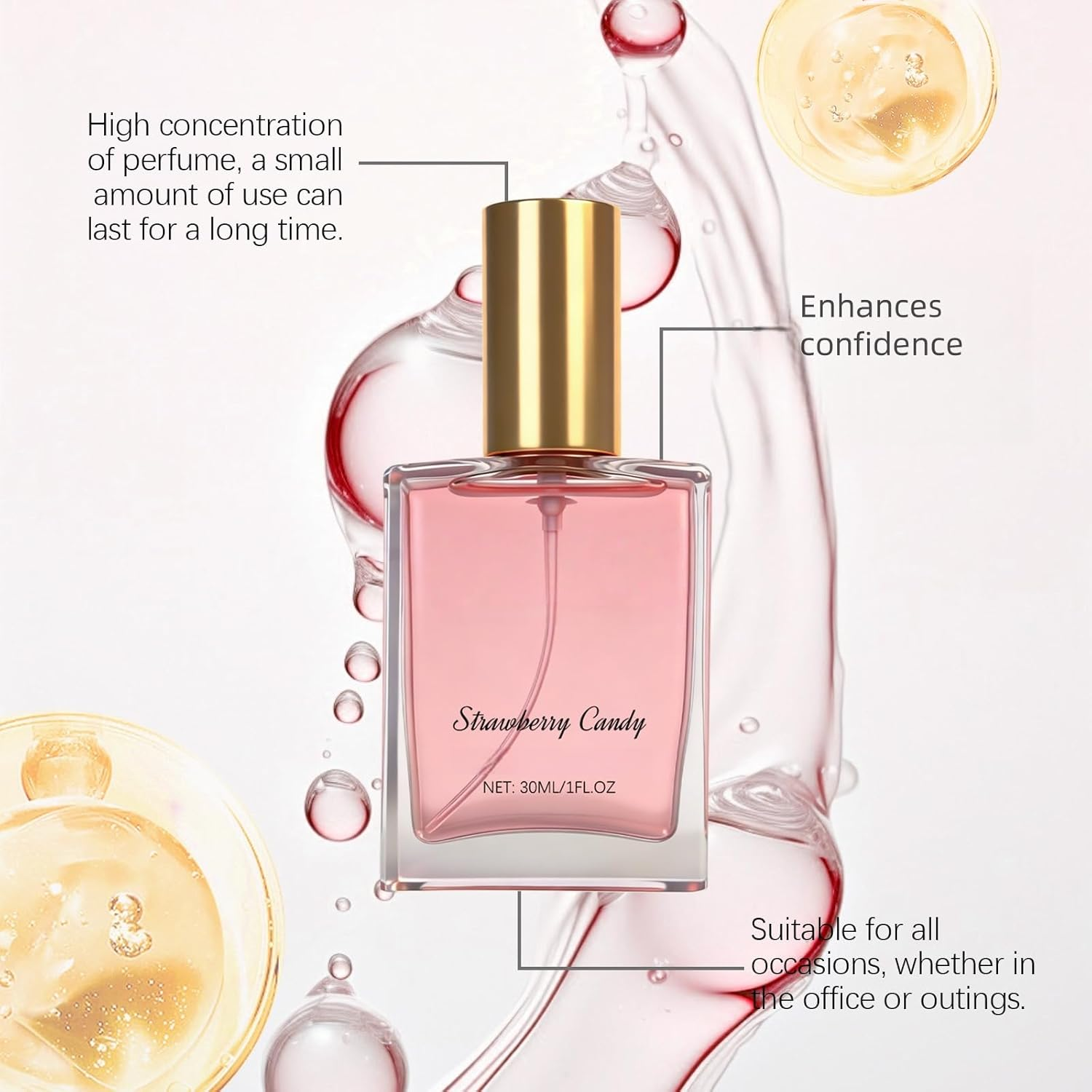 Freshing Strawberry Body Milk Mists Spray, Long-Lasting Sweet Fragrances Body Mists, Women'S Bodys Sprays Fragrances, Hair Perfume for Women, Long-Lasting Fragrance for Bodys & Hair (5) image number 2