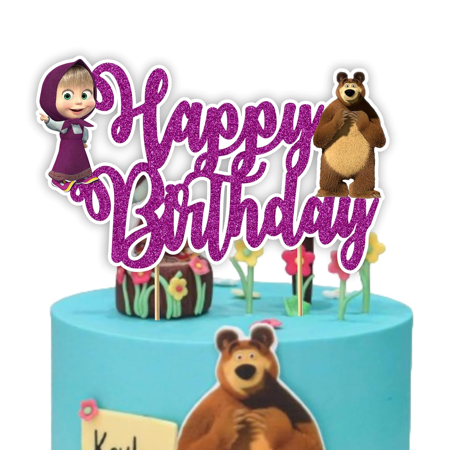 Pepa Pig Happy Birthday Cake Topper &ndash; Cute and Fun Dessert Decoration for Kids' Parties, Perfect for Adding a Playful Touch to Your Child&rsquo;S Birthday Celebration and Cake Design