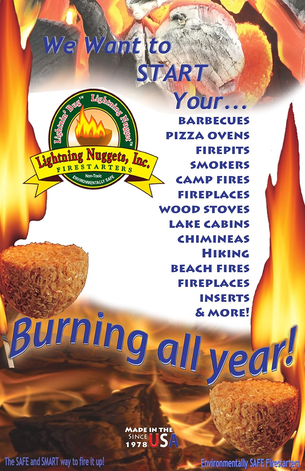 Lightning Nuggets N100SEB Super Economy Box Fire Starter, Tan Brown, 100 Count (Pack of 1) image number 4