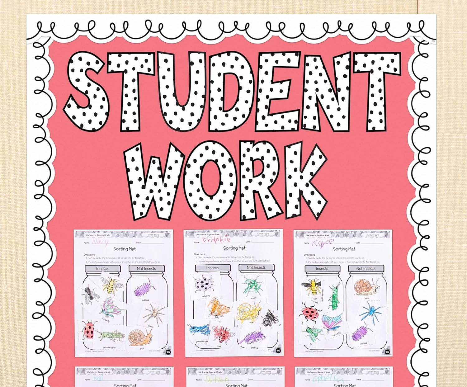 Black Painted Dots on White 7" Fun Font Letters image number 1