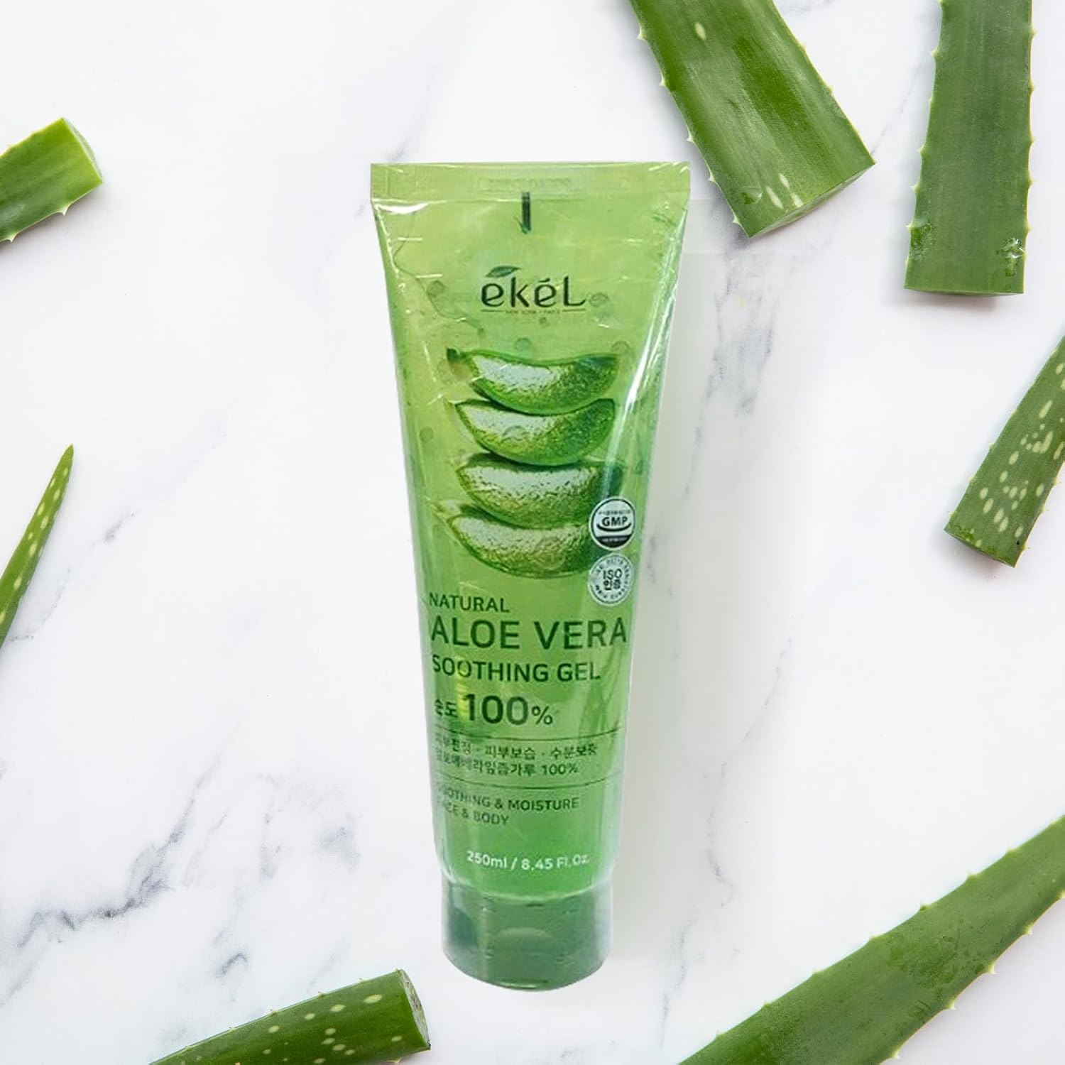 2X250Ml 100% Purity Aloe Vera Soothing Moisture Gel Tube Face Skin Korean image number 1