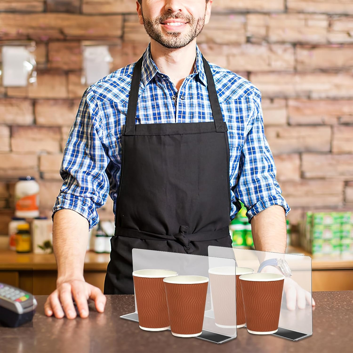 TOVINANNA Acrylic Shelf Dividers for Closet Organization: 6 Pack Tall Clear Shelves Separators for Clothing Adjustable Multi-Function Divider image number 1