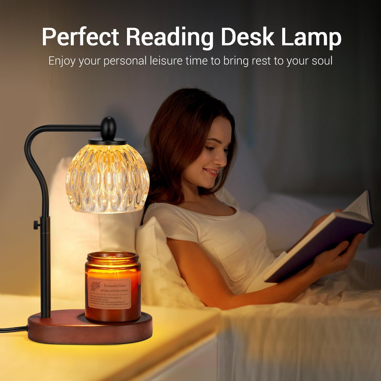 Candle Warmer Lamp Australia, Adjustable Height Candle Warmer with 2 Bulbs for Jar Candles, Dimmable and Timer, Home D&eacute;cor Products for Halloween Christmas Mother'S Day Birthday Women & Mom Gifts image number 4
