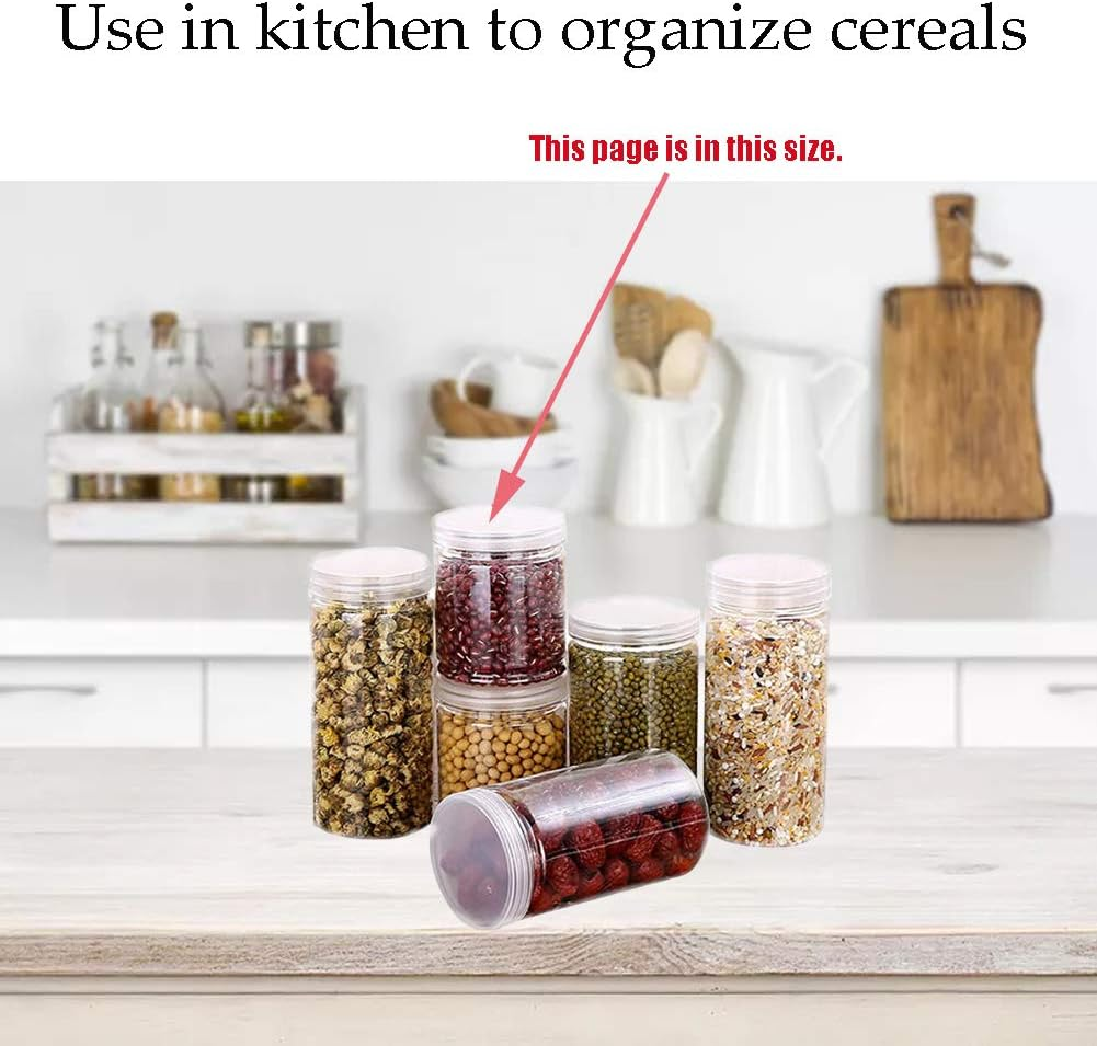 20 Pack 4Oz Empty Clear Slime Containers,Round Plastic Cosmetic Jars with Lids,Transparent Storage Containers for Cosmetics,Lotions,Butters,Slime Making and Food Storage image number 6