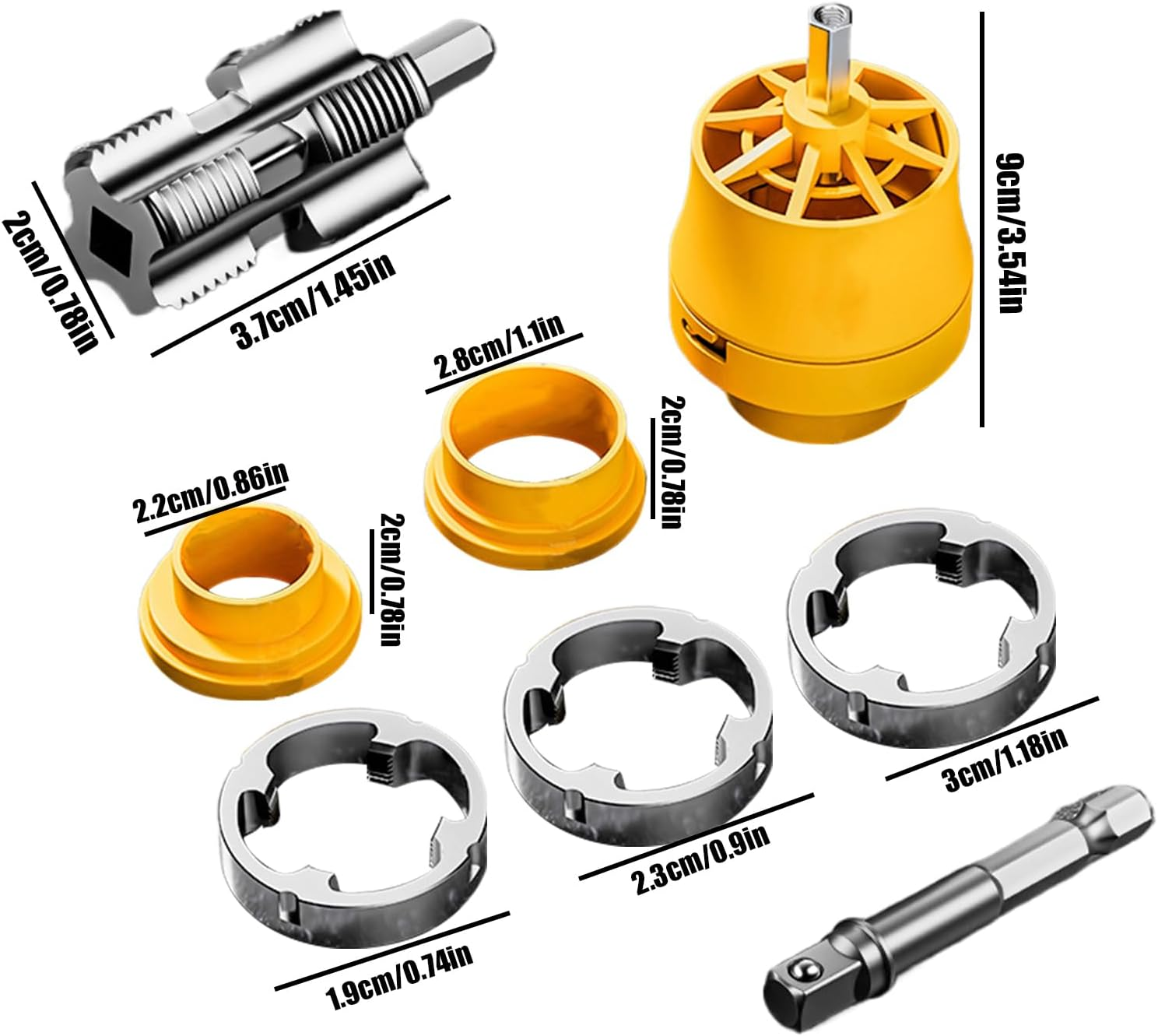 Pipe Threading Kit | Maintenance Set for Plumbing - Industrial Automotive Use Pipe Threading Tool Set with Ergonomic Handle for Plumbing Repair image number 5