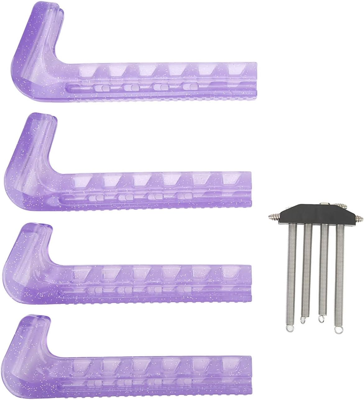 2 Pairs Ice Skate Guards, Silicone Ice Skating Guards and Soft Skate Blade Covers, Adjustable Ice Skate Blade Protector for Hockey Skates Figure Skates Ice Skates image number 3