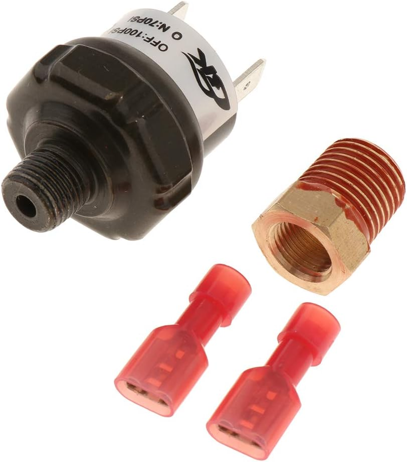 12V Heavy Duty 70 PSI Pressure Switch Valve Tank Mount for 12 Volt Compressor Air Horn Presssure image number 3