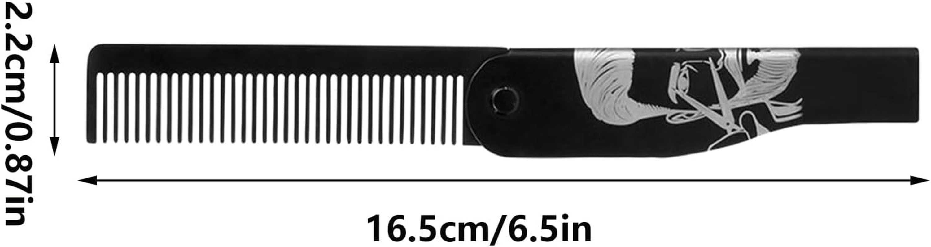 Mustache Combs for Men,Beard Brush and Comb | Portale Stainless Steel Foldable Brush for Husband Styling Dad Men Grooming Travel Home Adult image number 2