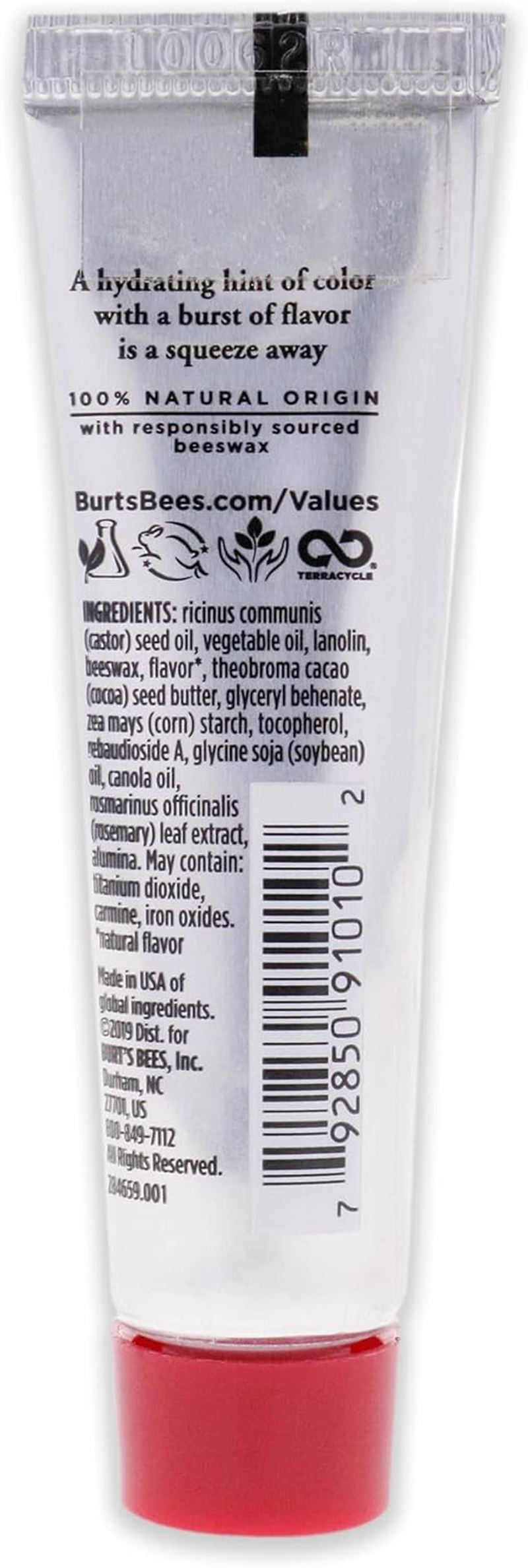 Burt'S Bees 100% Natural Origin Squeezy Tinted Lip Balm, Enriched with Beeswax and Cocoa Butter, Watermelon Rush, 1 Tube, 12.1G (Pack of 2) image number 1