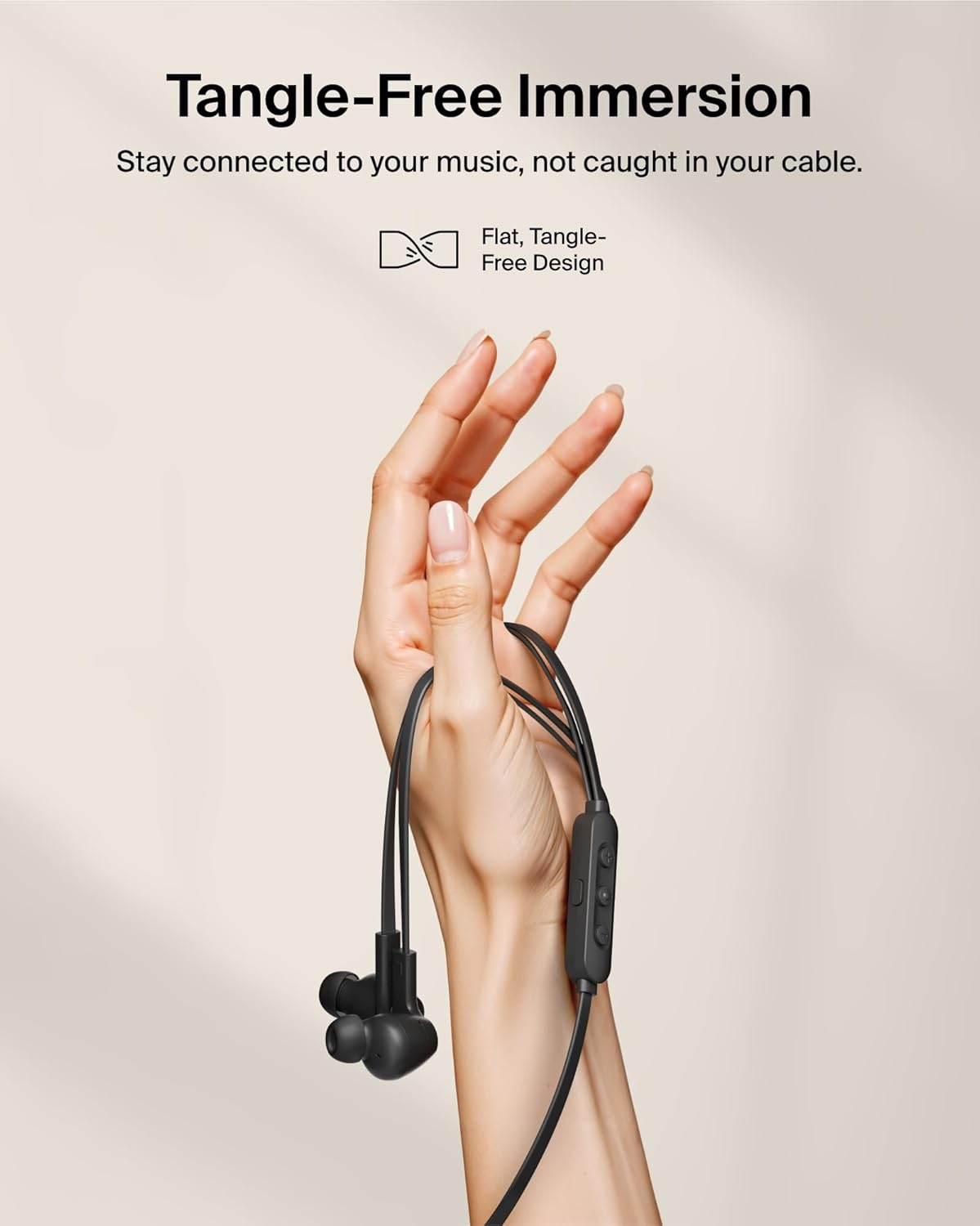 Belkin Soundform Active Noise Cancelling Earbuds Wired with USB C Connector, Ipx5-Rated, In-Ear Earphones W/Microphone for Iphone 17/16/15, Ipad Mini, Galaxy S25, Google Pixel 10, & More - Black - White image number 2