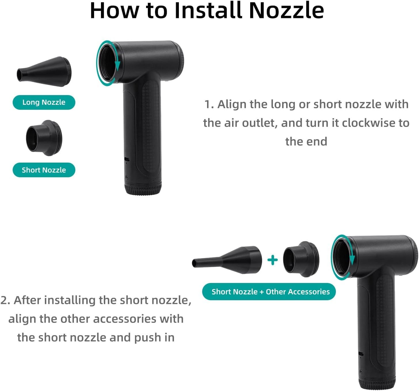 Mcbazel Portable Compressed Air Duster Blower,Mini Electric 100000 RPM Air Duster Blower,With IP65 Water-Proof Construction Ldeal for Tech Cleaning, Computer Keyboard, Inflation & More image number 6