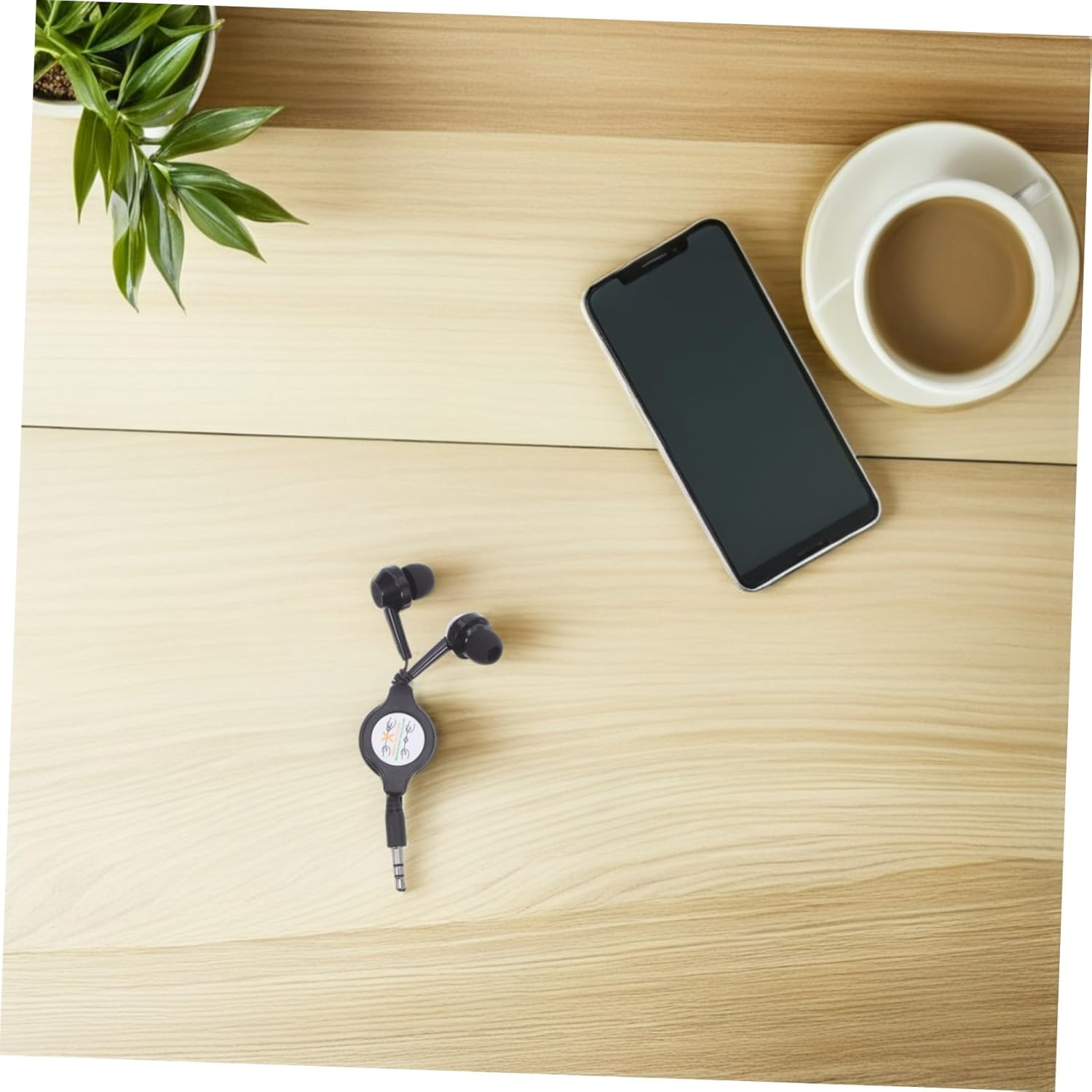 FELTECHELECTR 2Pcs Double Retractable Earbuds Wired Headphones Ergonomic In-Ear Earphones for Adults Portable High-Fidelity Sound Earphone for Study Sports Travel image number 2