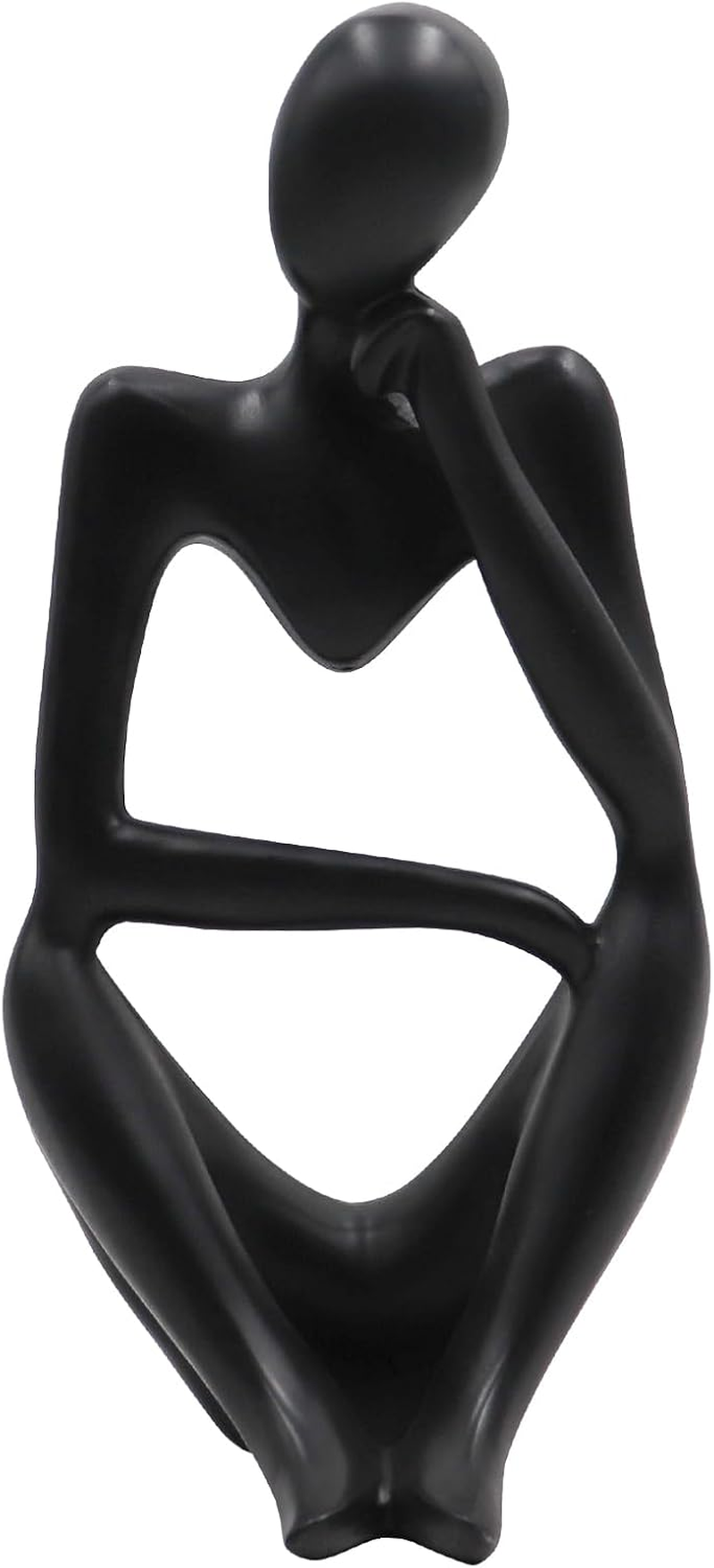 Thinker Statues and Sculptures, Resin Thinker Statue Ornaments, Abstract Style Sculptures, Housewarming Gifts, Housewarming Decorations, Living Room Dining Desk Decorations(Black Right, Large)