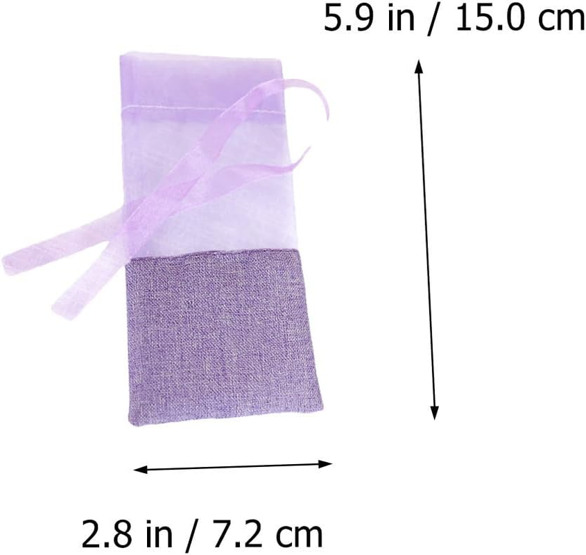 Healeved Empty Lavender Sachets Bag - 12 Pcs Drawstring Pouch Bags for Dried Lavender, Reusable S for Storage Candy, Potpourri, Jewelry, Earring, Small Objects - Pouch