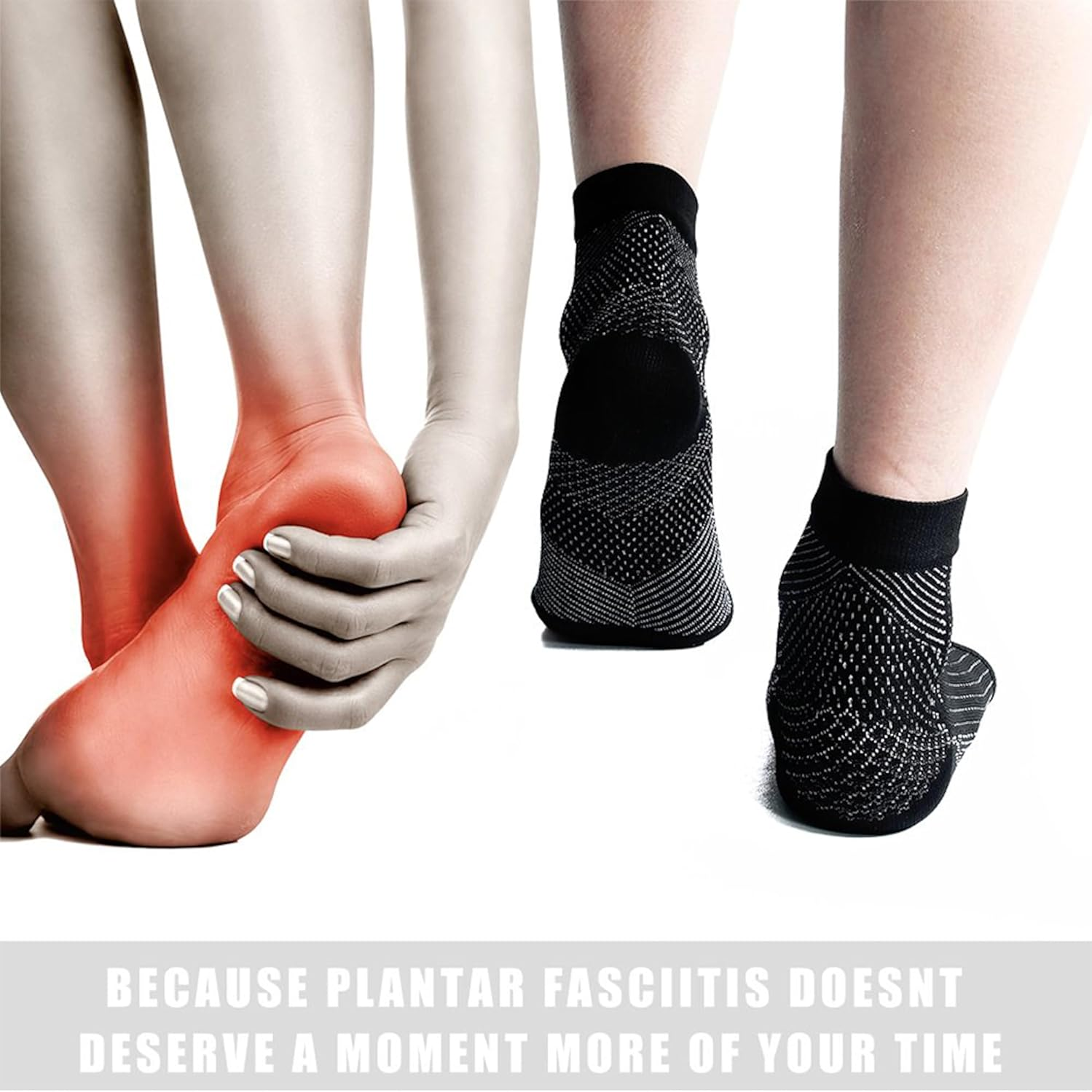 Plantar Fasciitis Socks with Arch Support, Foot Care Ankle Brace Ankle Support Compression Sleeve Socks, Eases Swelling & Heel Spurs, Ankle Brace Support, Increases Circulation image number 6