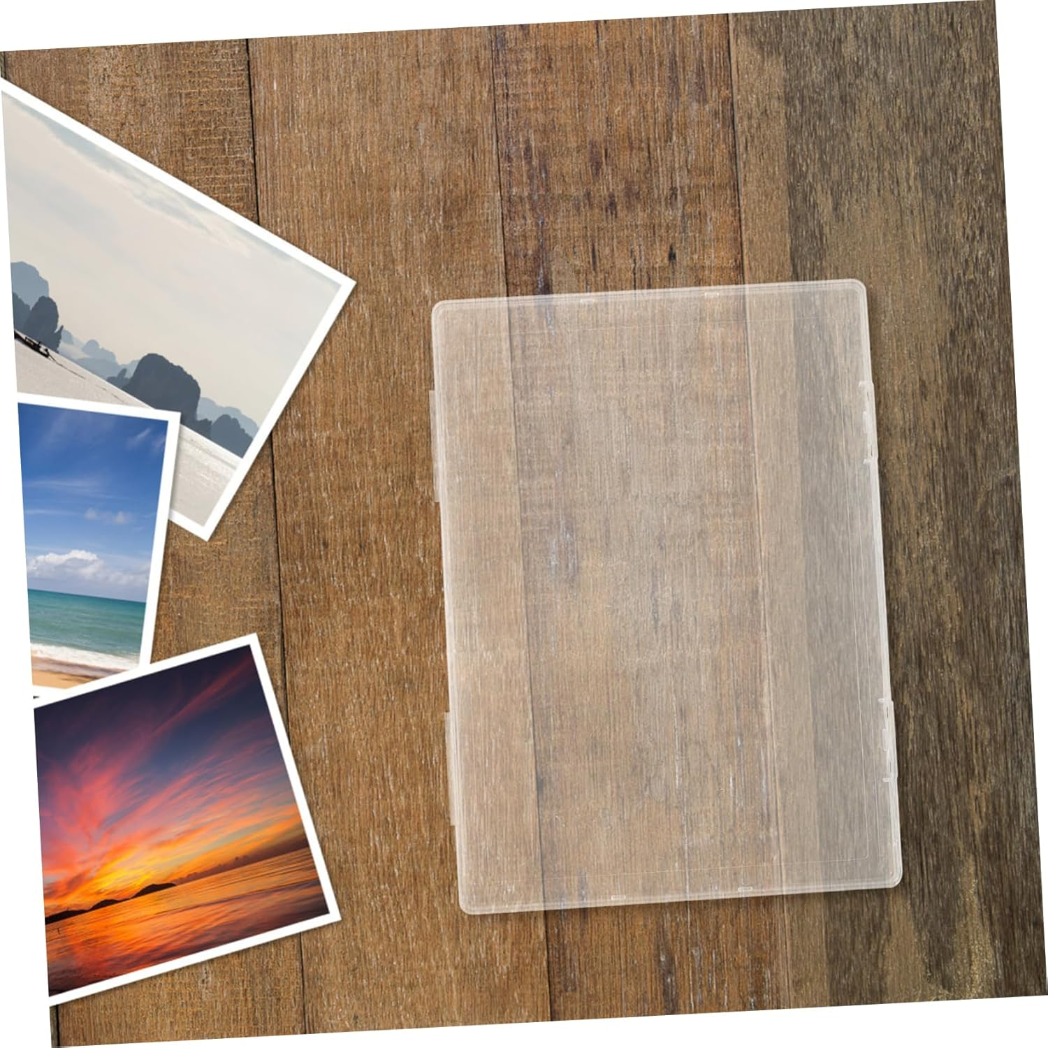 Birth Certificate Organizer Box A5 Plastic Document Storage Container Lid for Photos and Important Papers 2Pcs Set Small Keepsake Holder for Home and Office image number 2