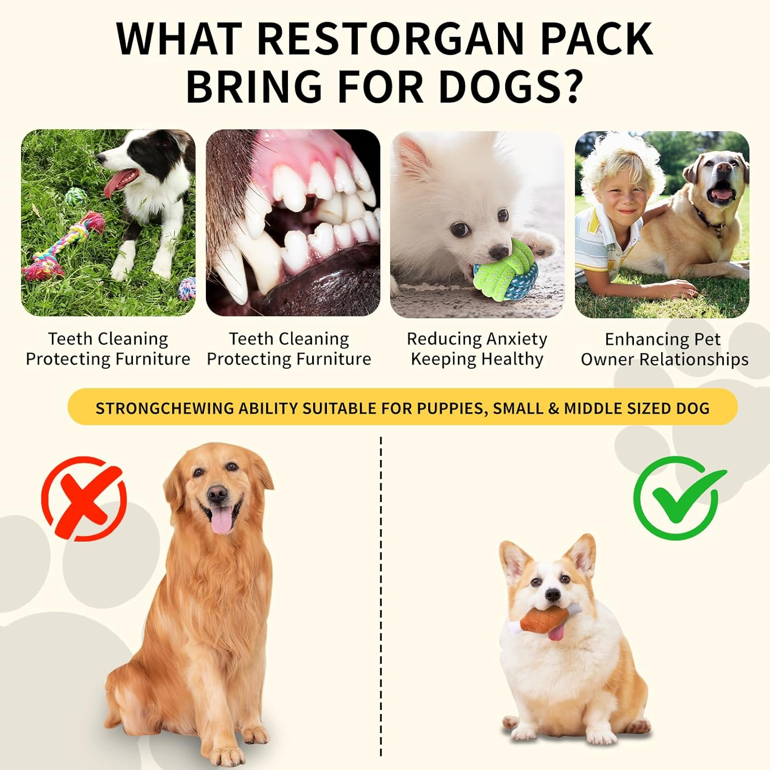 Restrogan 22 PACK Puppy Toys Set, Small Dog Toys Puppy Teething Toys with Dog Toy Box, Puppy Chew Toys, Dog Rope Toys Set with Cute Squeaky Dog Toys for Small and Medium Dogs Playing and Training image number 5