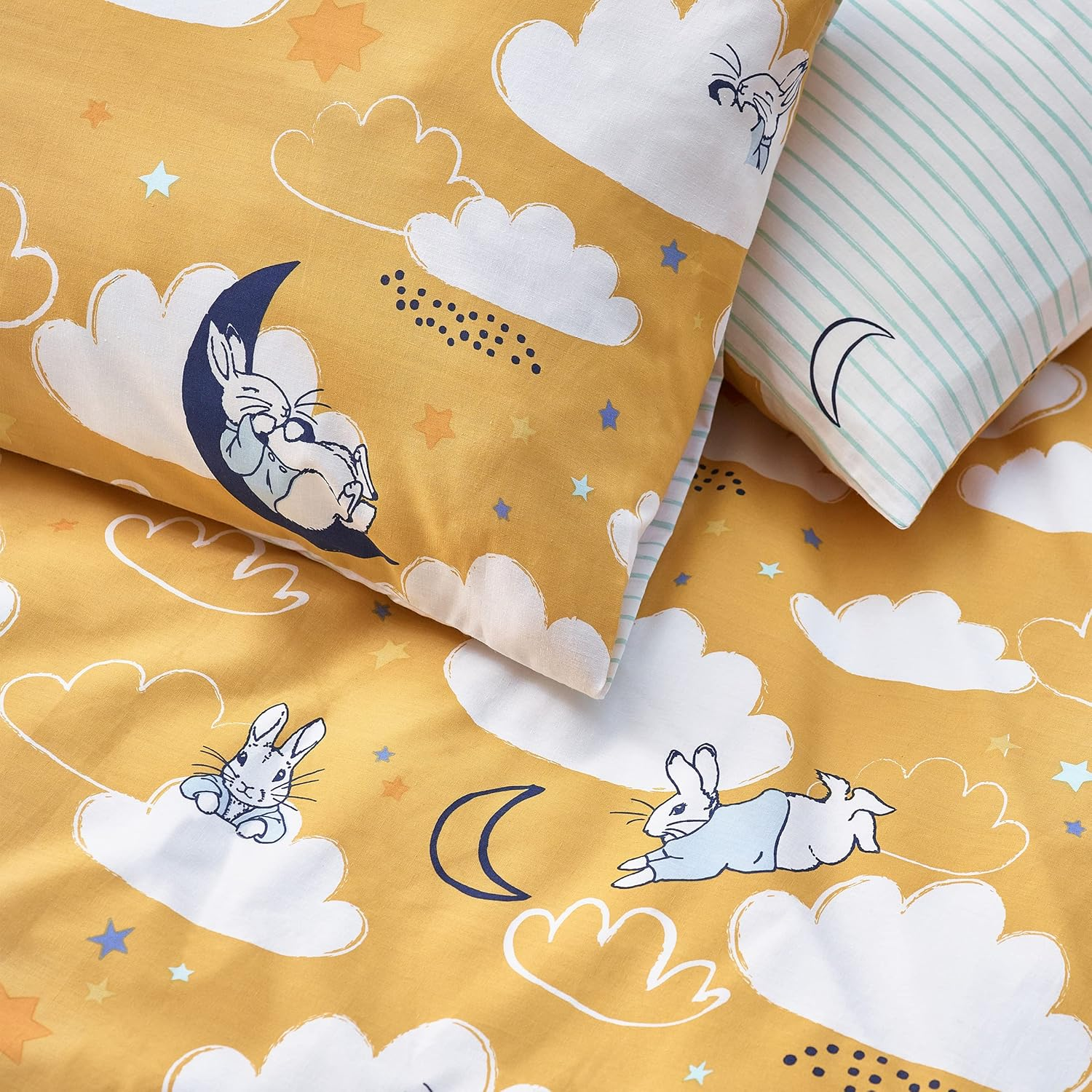 Peter Rabbit&trade; Sleepy Head Duvet Cover Set - Single - Ochre - Ochre image number 3