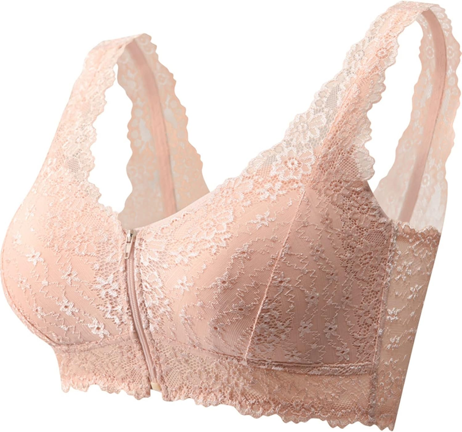 Front Closure Everyday Bra for Mastectomy Women Breast Prosthesis Wireless Post Op Pockets Bras with Removable Pads (Color : White, Size : Xxxl/Xxx-Large) image number 2