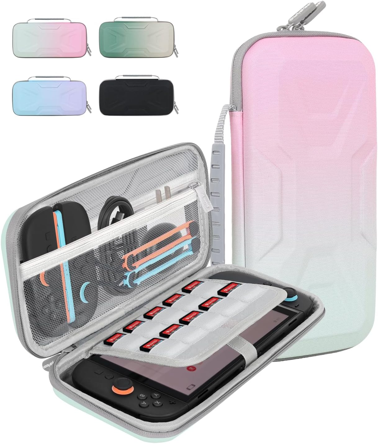 Churiyameen Carrying Case for Nintendo Switch 2(2025) Compatible with Console & Accessories Game,Shockproof Protective Hard Shell,Portable & Durable Large Capacity Storage Travel Case(Black)