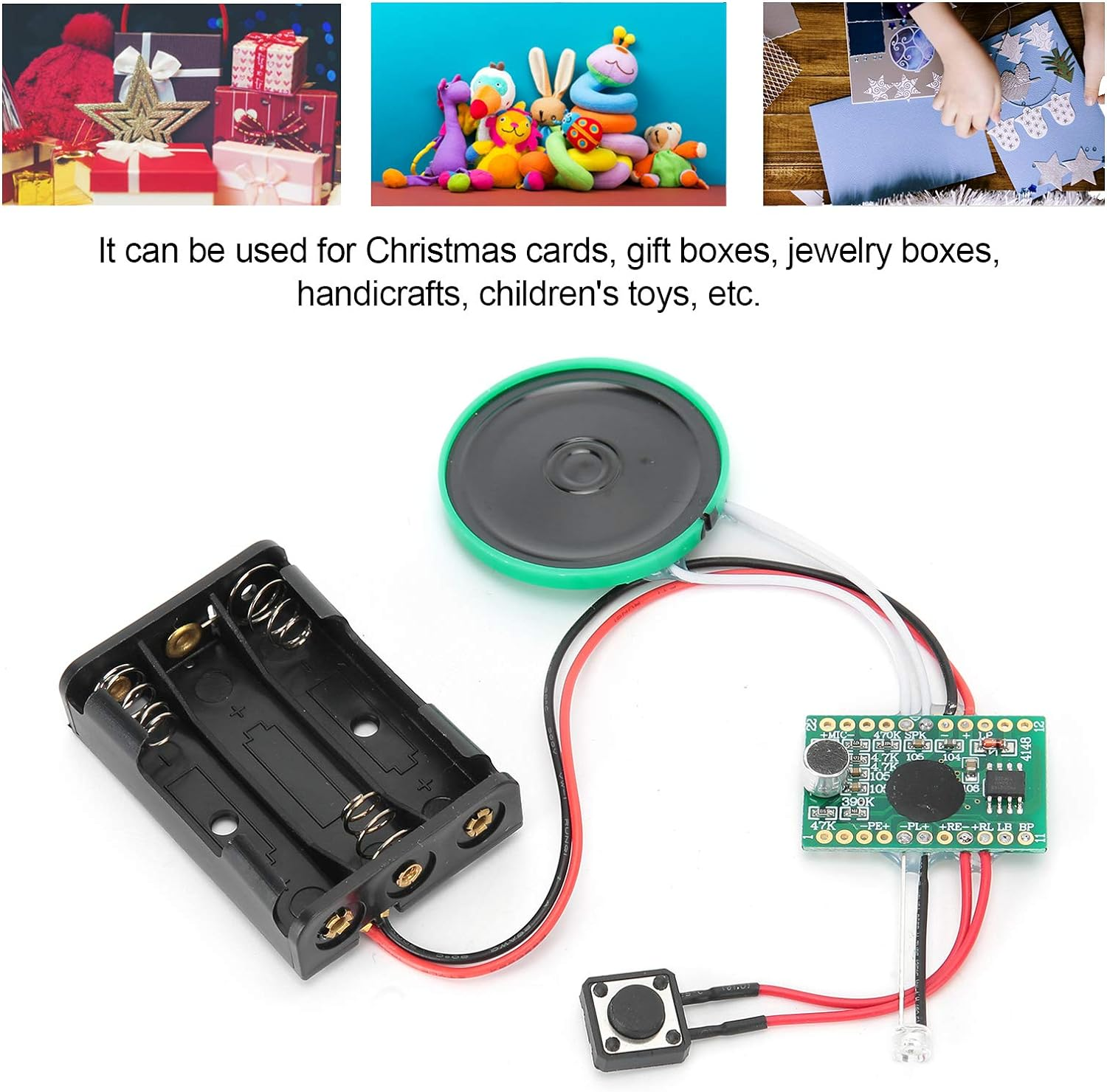 Light Sense Recording Module, 4 Minutes DIY Greeting Card Module, DIY Voice Sound Record Chip, DIY Module Used to Make Creative Blessings for Gift Cards Greeting Card(Loop Play) image number 6