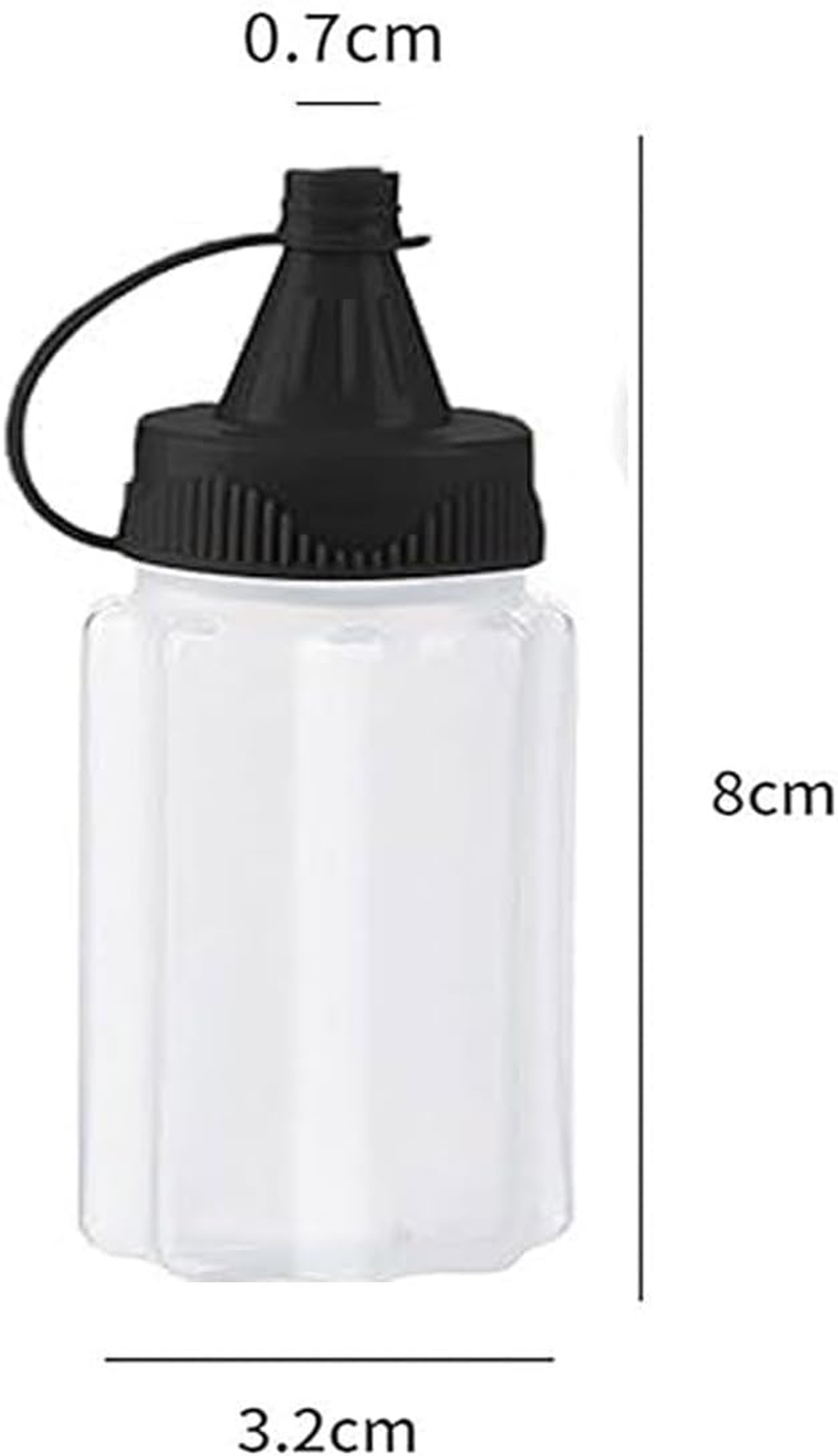 Roczential 4 Pieces Mini Squeeze Bottles Bento Box Plastic Condiment Bottle Tomato Ketchup Salad Honey Dressing Container(8 X 3.2Cm)