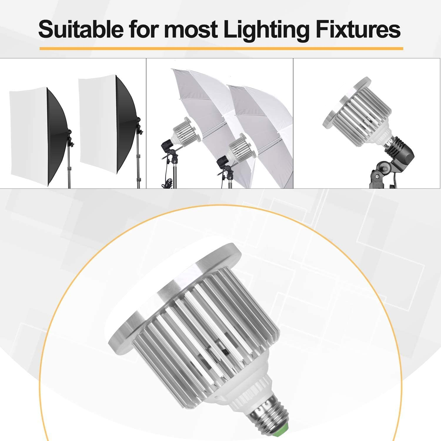 Photography Continuous Lighting Kit 85W 3200K-5500K Bi-Color Dimmable LED Softbox Lighting Kit with 3 Color Temperature for Photo Shooting, Portrait, Video image number 2