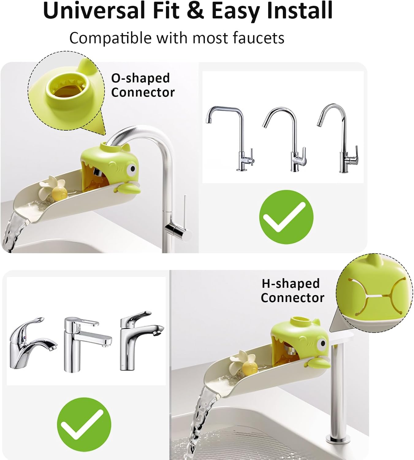 Faucet Extender for Toddlers - 1 Pack Universal Sink Handle Extender, Helps Children Reach Faucet Easily, Prevents Splashing, Ideal for Bathroom & Kitchen Use image number 1