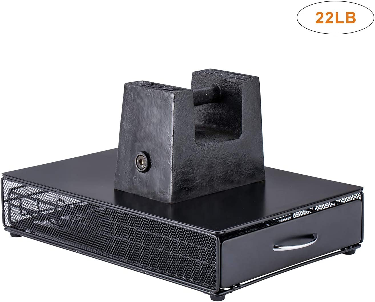 Coffee Pod Holder Stand Revolving Capsules Storage Rack for Nespresso Vertuoline (40 Pods Iron Drawer) image number 4